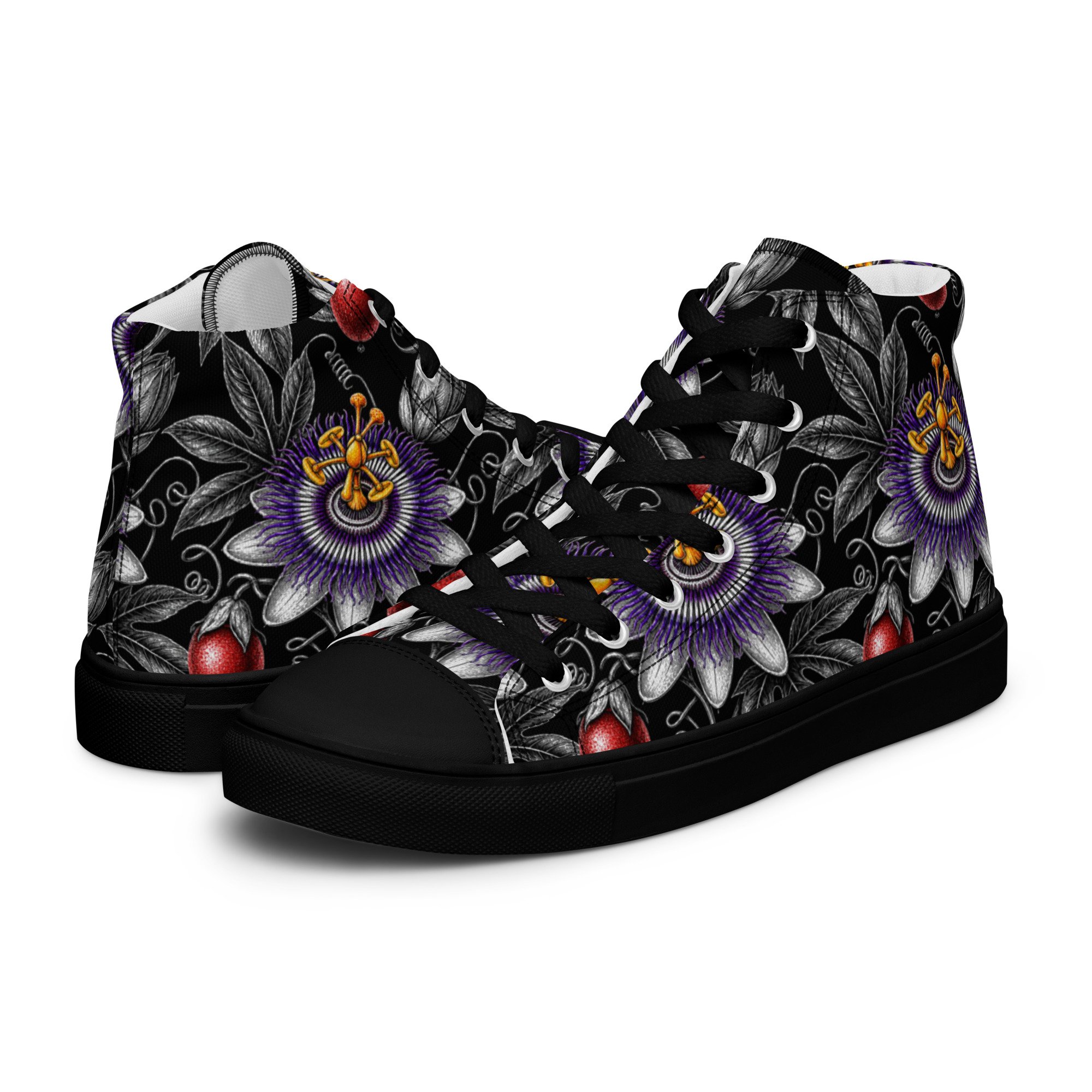 Passiflora - high top canvas shoes