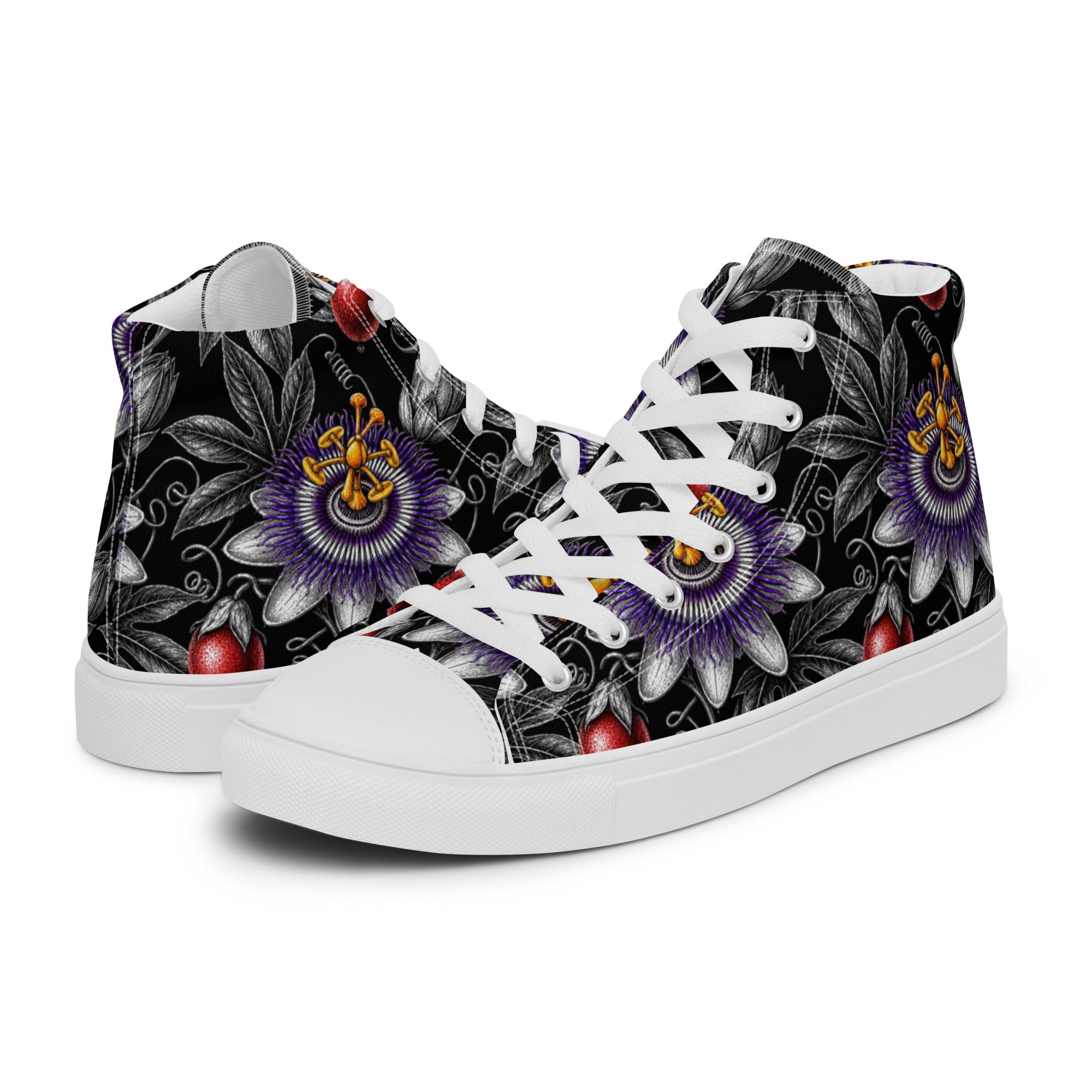 Passiflora - high top canvas shoes