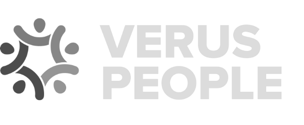 Logo for Verus People featuring four stylized figures holding hands around a circle.