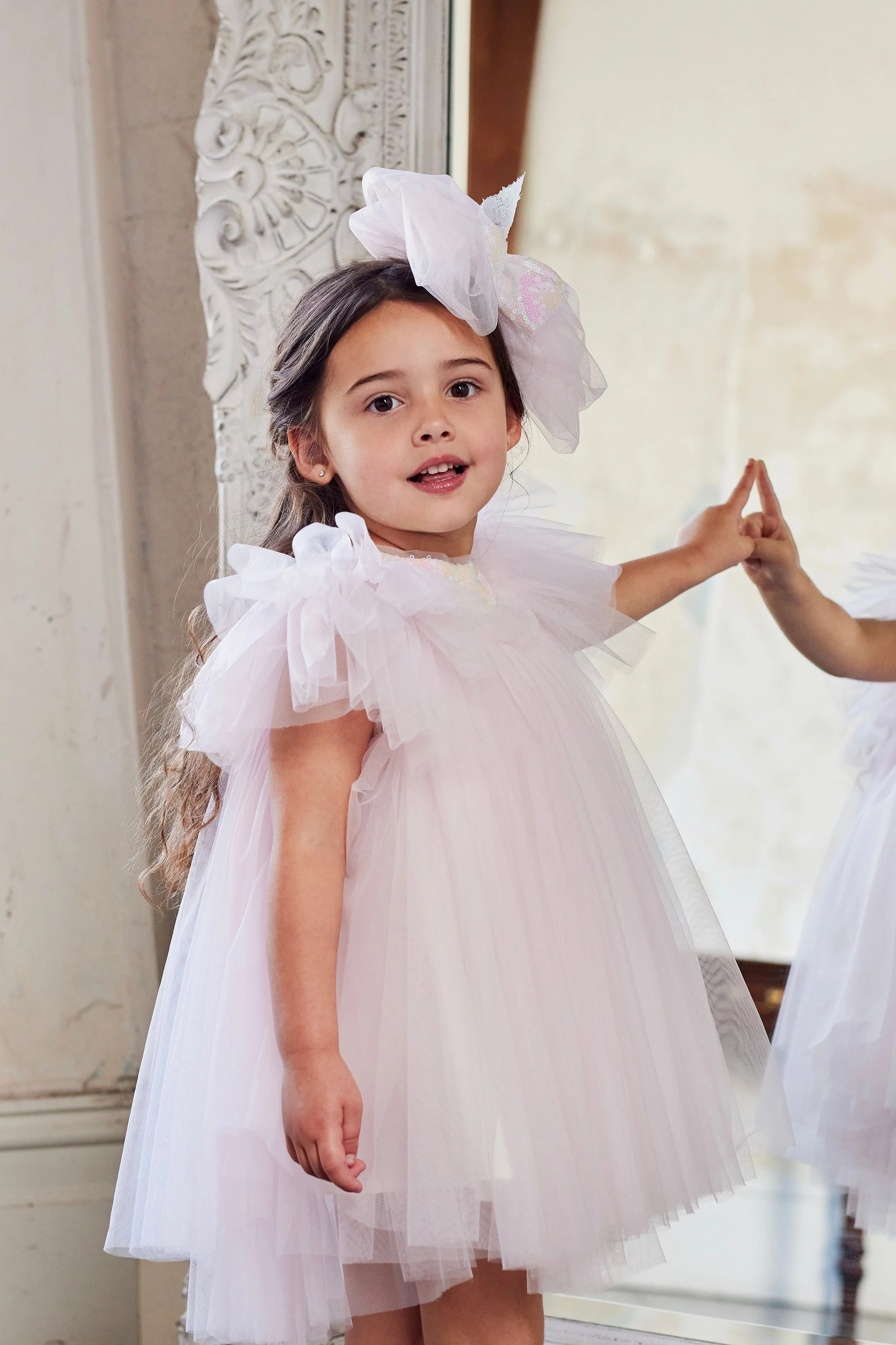 Baby Girls Bell Sequin Tulle Marshmallow Dress Top