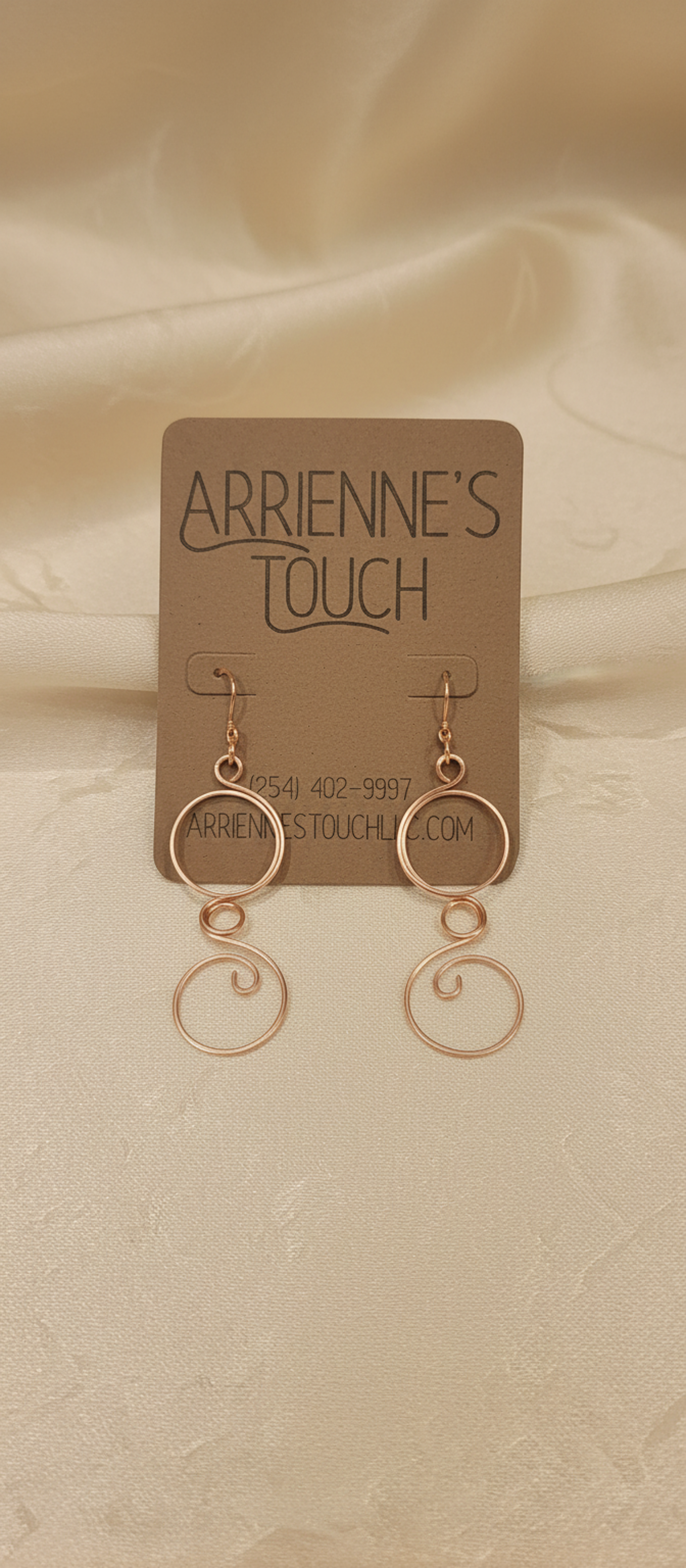 Rose Gold Whimsy Wire Earrings