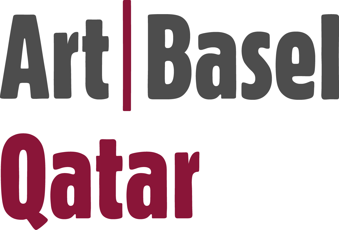 Logo with the text 'Art | Base' in gray and burgundy, and 'Qatar' in burgundy below.