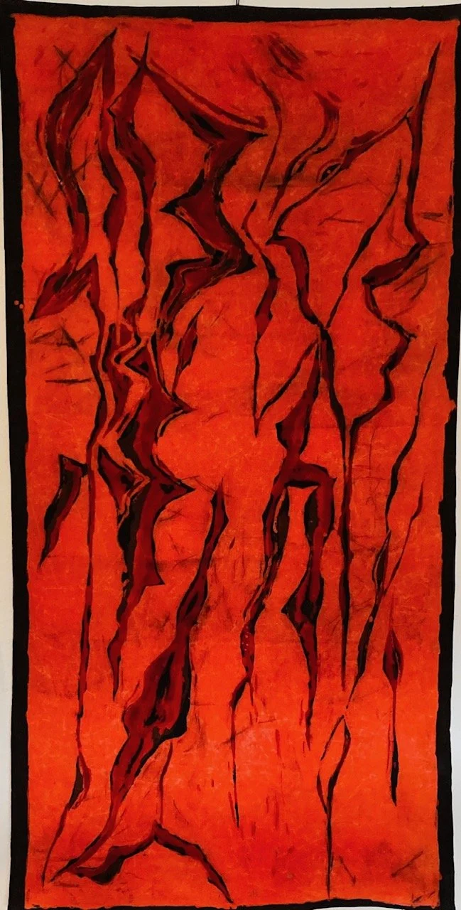 Dancing With The Fire, textile artwork by Viktória Ligro, 2026