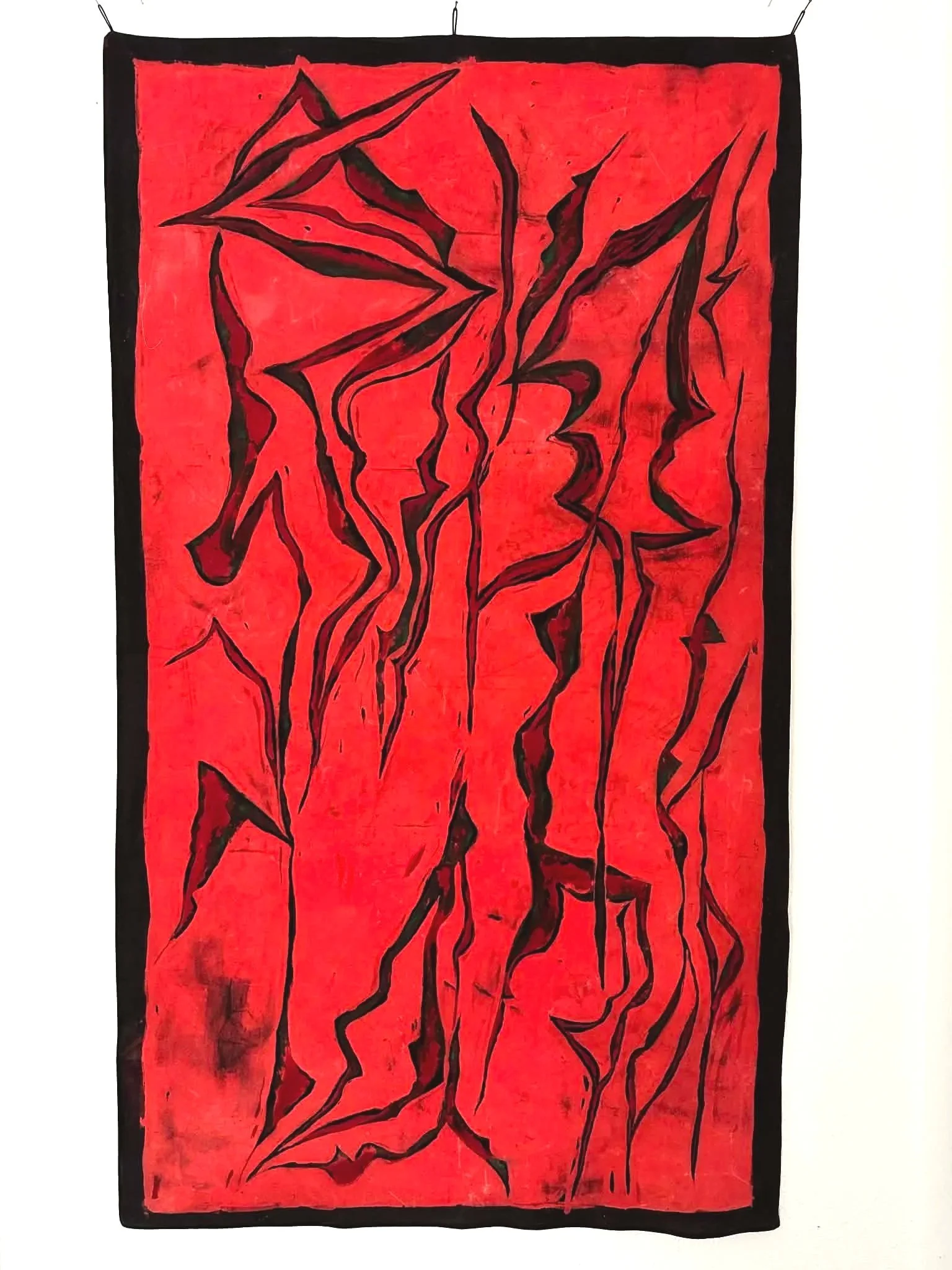 Fire in Motion, textile artwork by Viktória Ligro, 2026