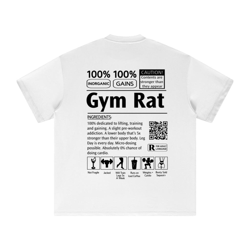 Gym Rat Womens White Back.png