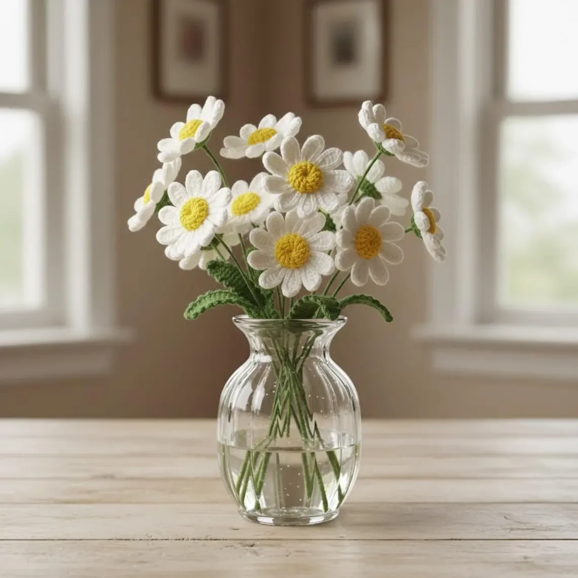 Crochet Daisy Bouquet – Handmade Forever Flower Gift