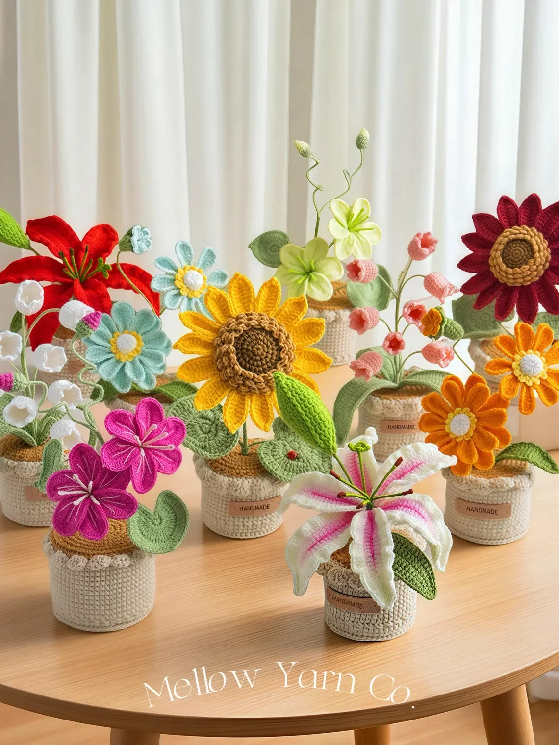 Crochet Flower Pot – Handmade Sunflower