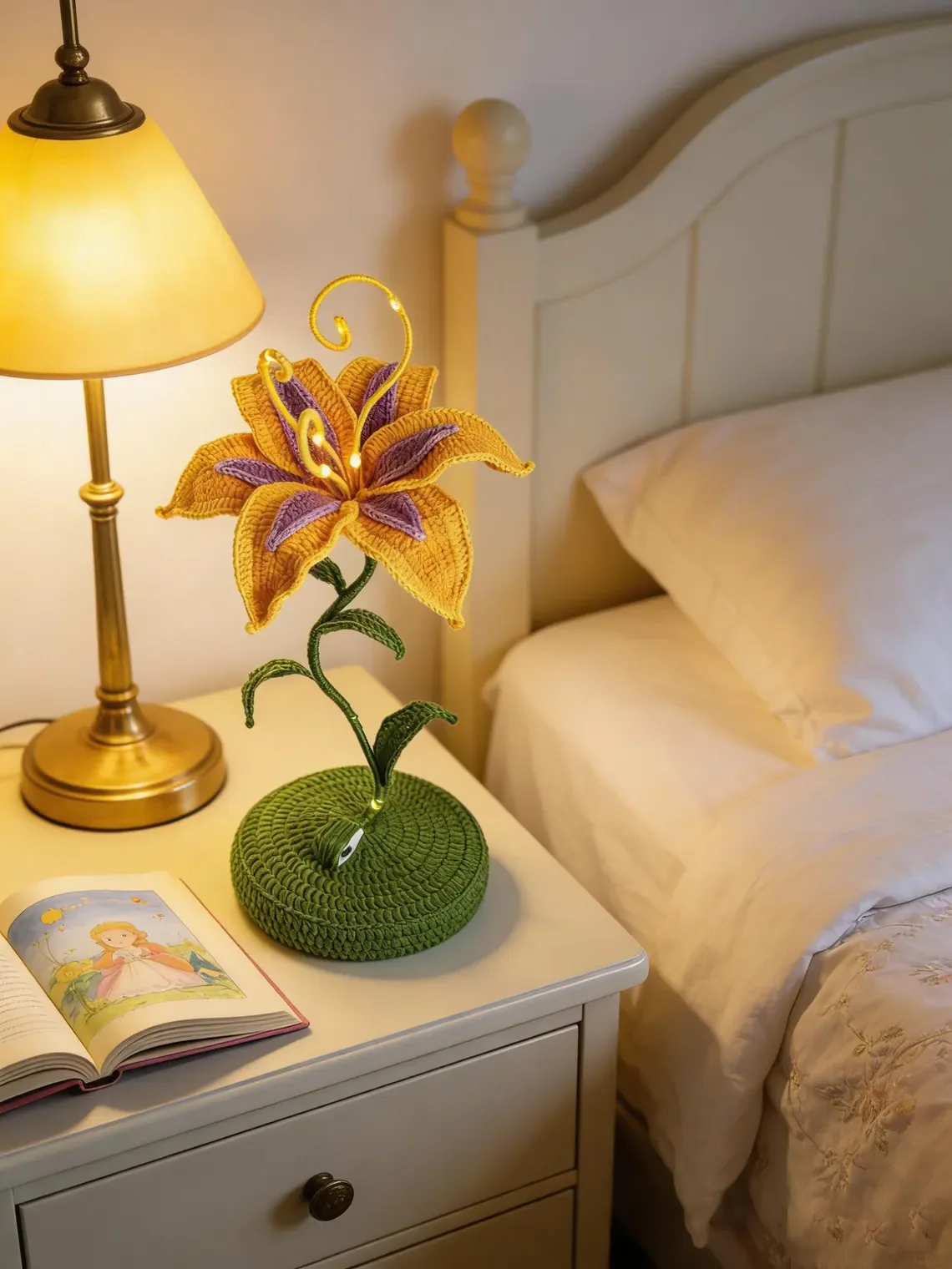 Crochet Sundrop Lily Lamp