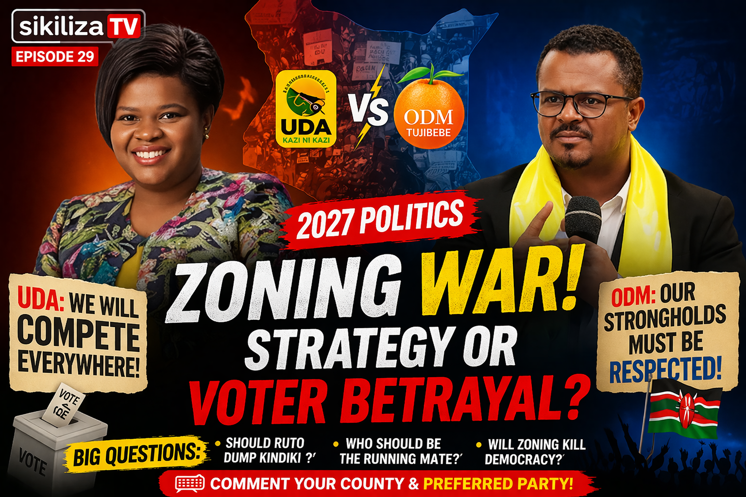 🚨UDA vs ODM ZONING WAR! ODM Demands DP Slot &amp; No Competition in Strongholds!| Sikiliza TV Ep 29 🇰🇪