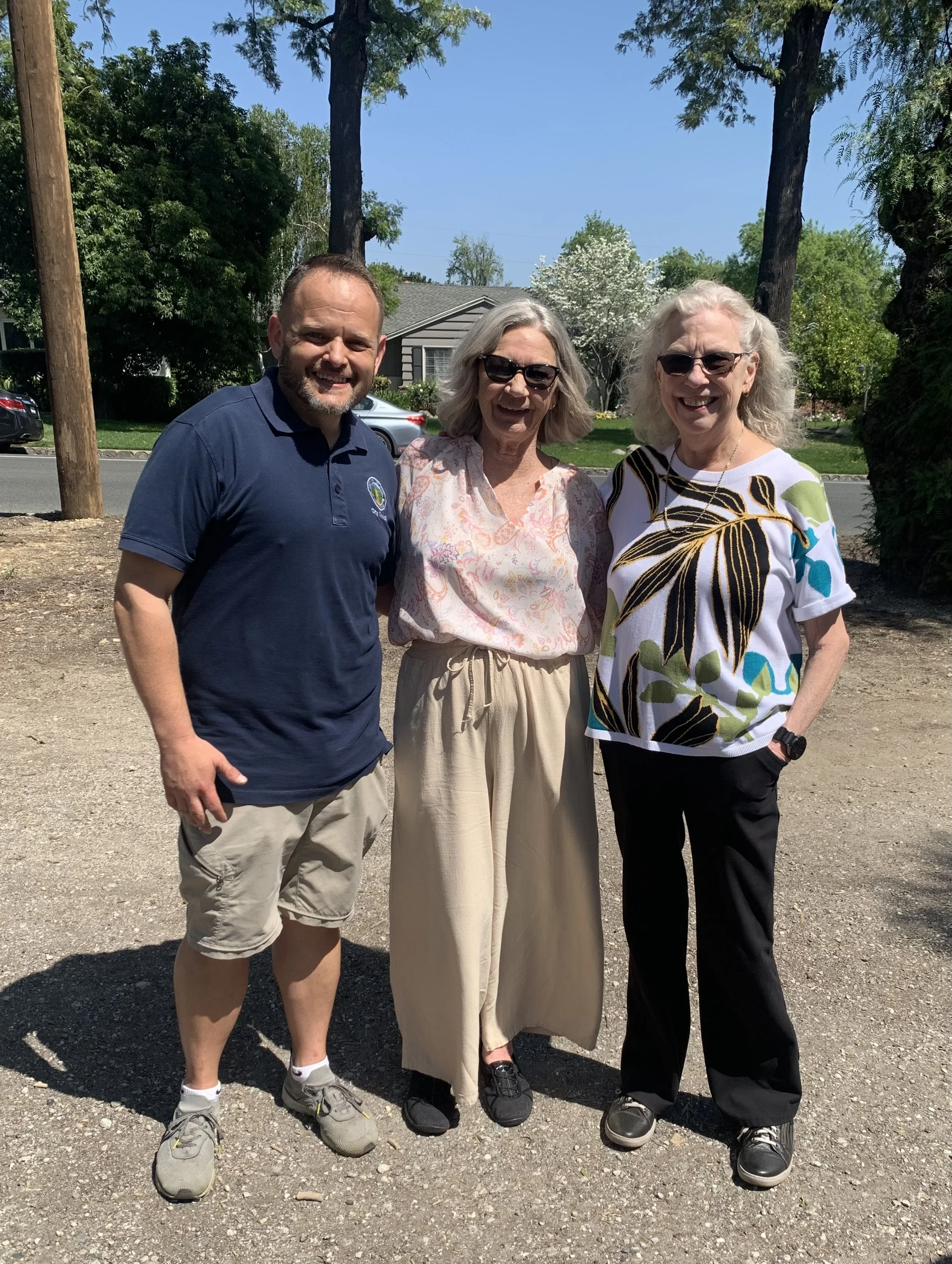 Councilman James Breitling, former Mayor and Board Member Debbie Stone, and Board Member Ann Thomas