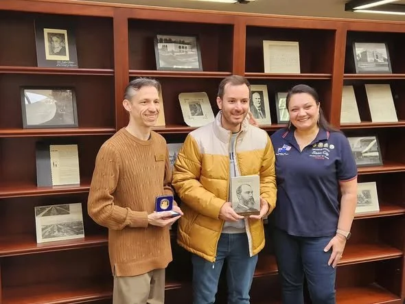 Daniel Robbins presentation of Chaffey book at Upland Library.jpg