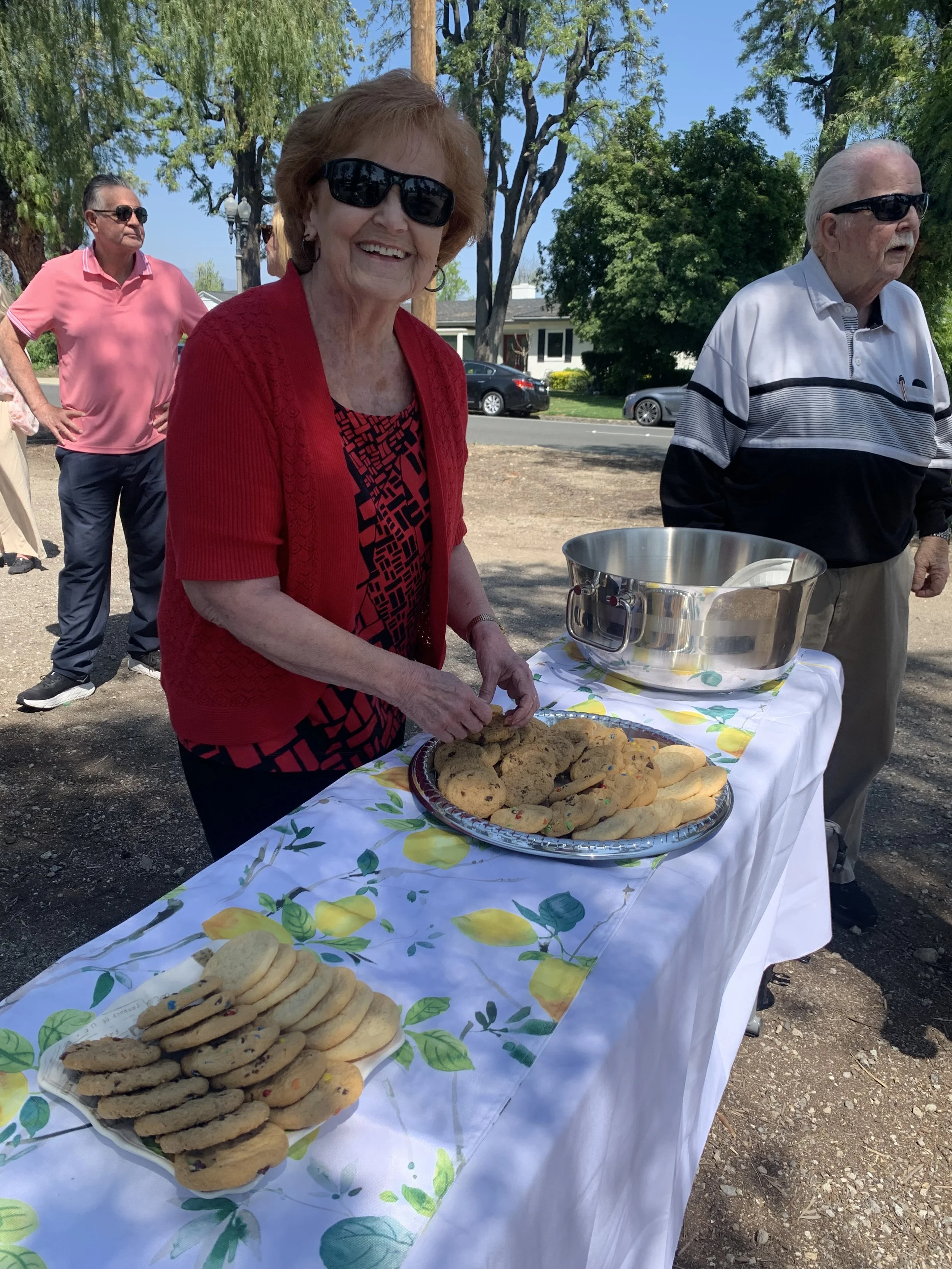 Board Vice-President Carol Zahniser serving refreshments