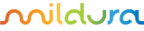 Colorful text spelling out 'nildura' in a playful font with a dotted curved line above the 'n'.