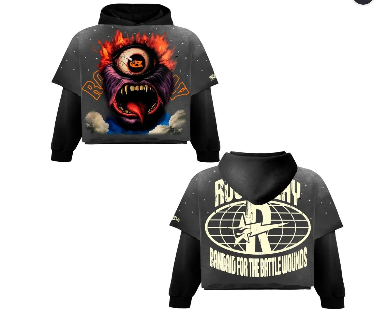 ROUGHPLAY MONSTER TSHIRT-HOODIE