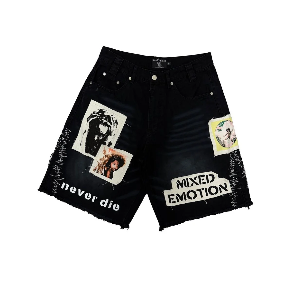 MIXED EMOTIONS Black “Chaos” Carpenter Shorts