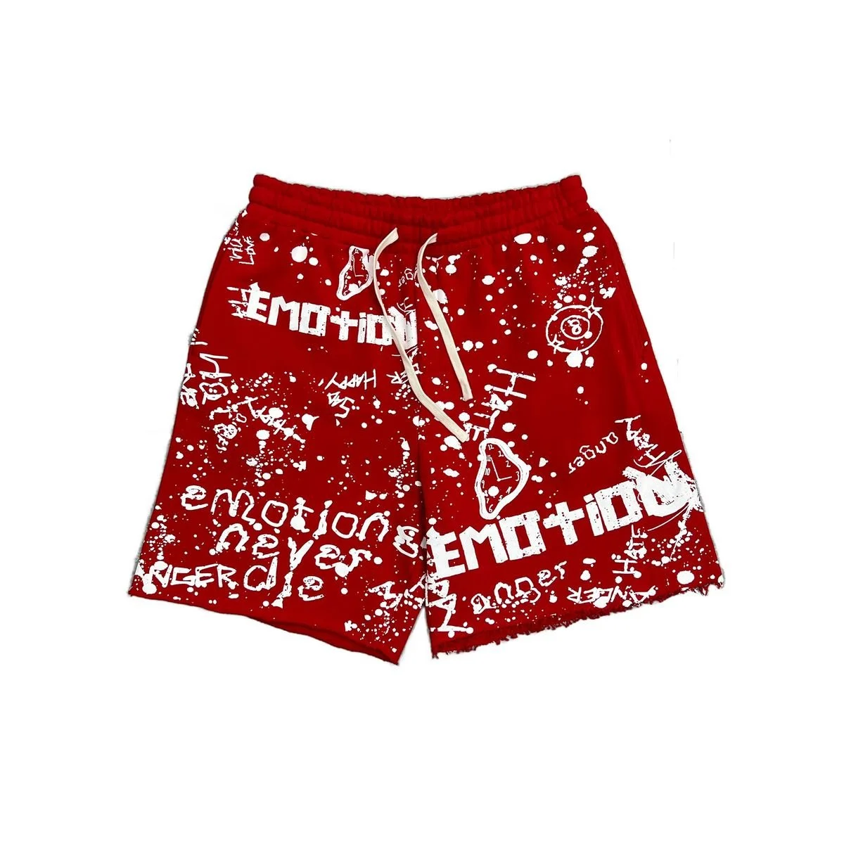 Red 'Graffiti' shorts