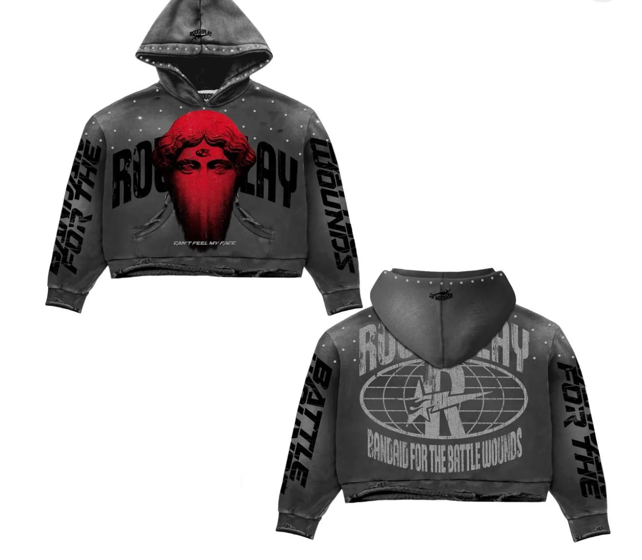 ROUGHPLAY CANT FEEL MY FACE HOODIE