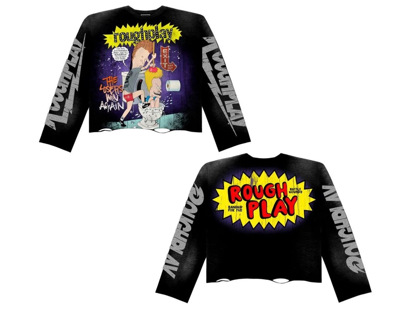 ROUGHPLAY BLK LONG SLEVE
