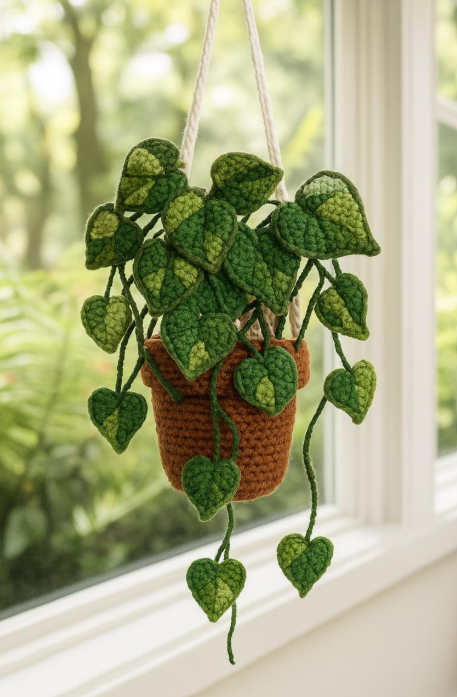 Crochet Pothos Plant Hanging