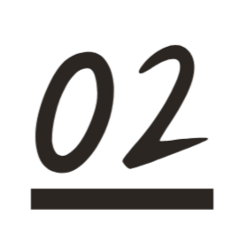 Number two with a horizontal line underneath