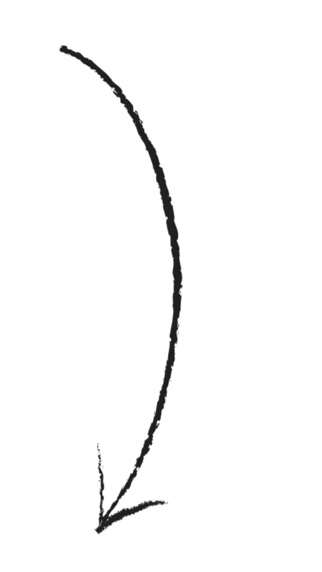 Black arrow pointing downward on a black background.