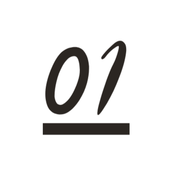 Number one with a small underline beneath it.