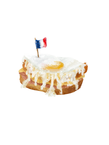 A doughnut with white icing, a yellow drizzle, and a small American flag candle on top.