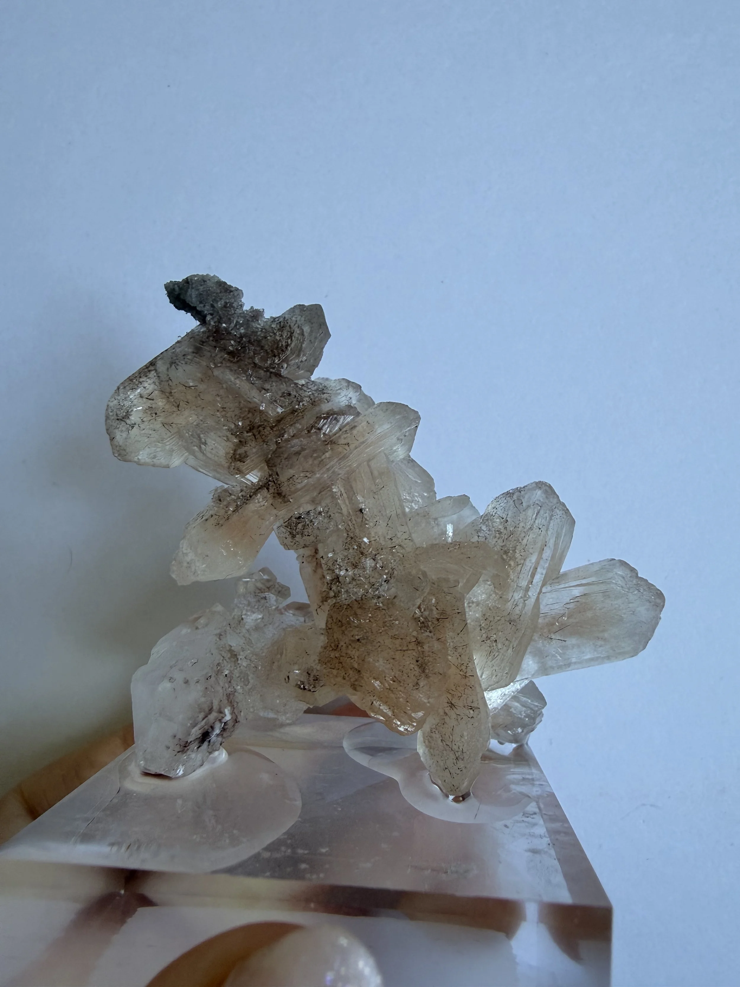Peach Stilbite with Apophyllite - Indian Mineral Specimen