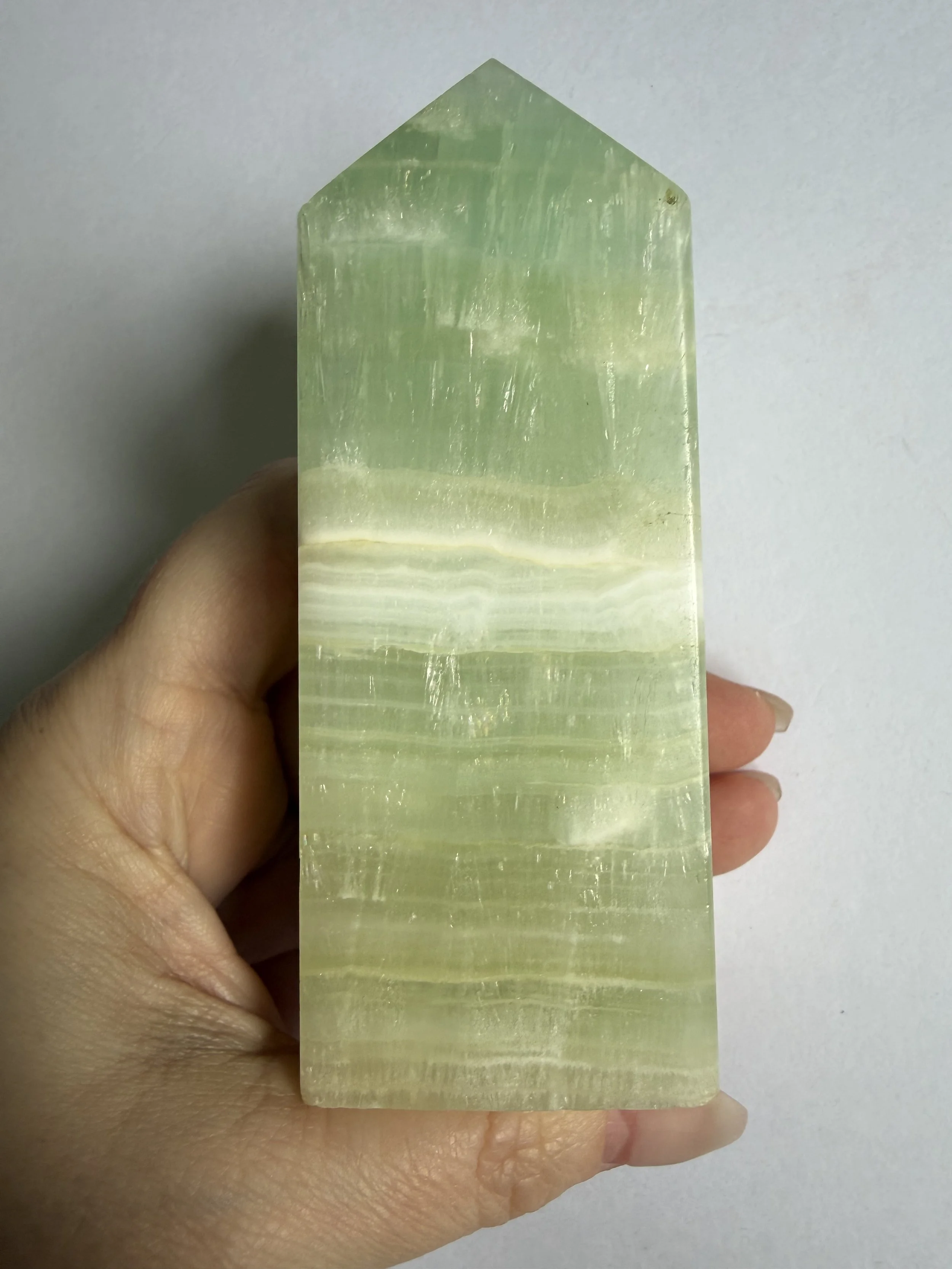 Pistachio Calcite Tower