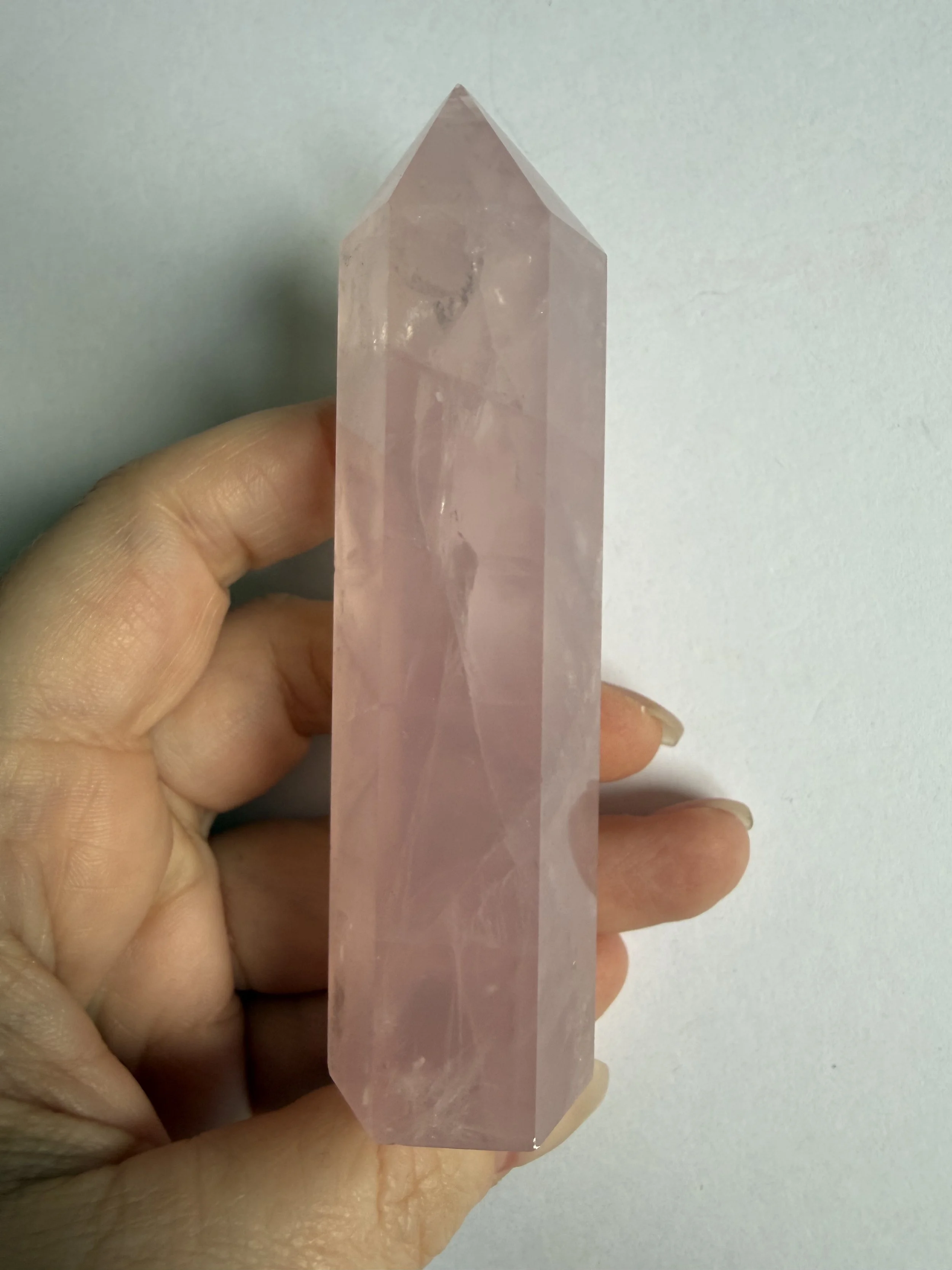 Gemmy Rose Quartz Tower (B)