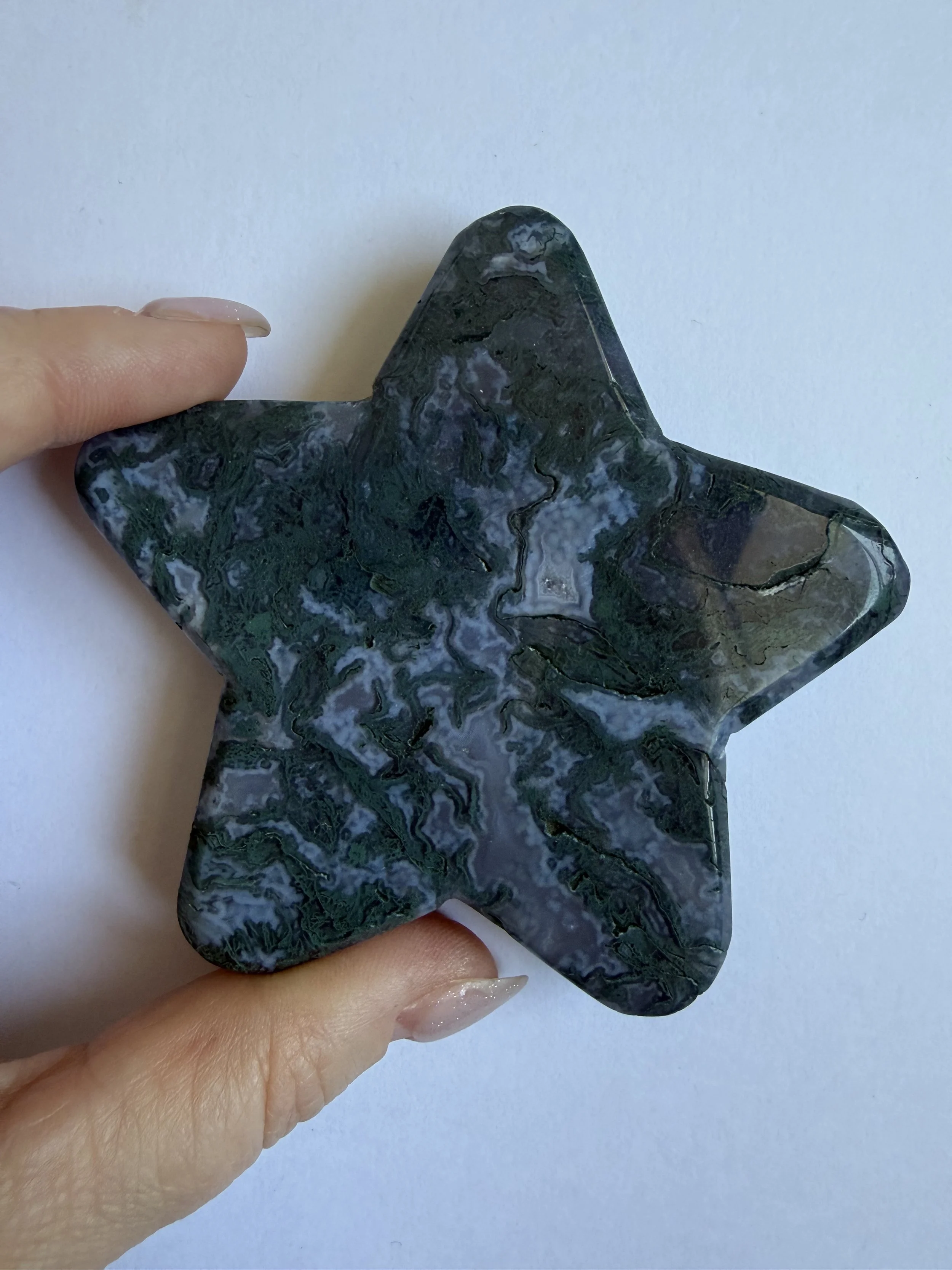 Moss Agate Star