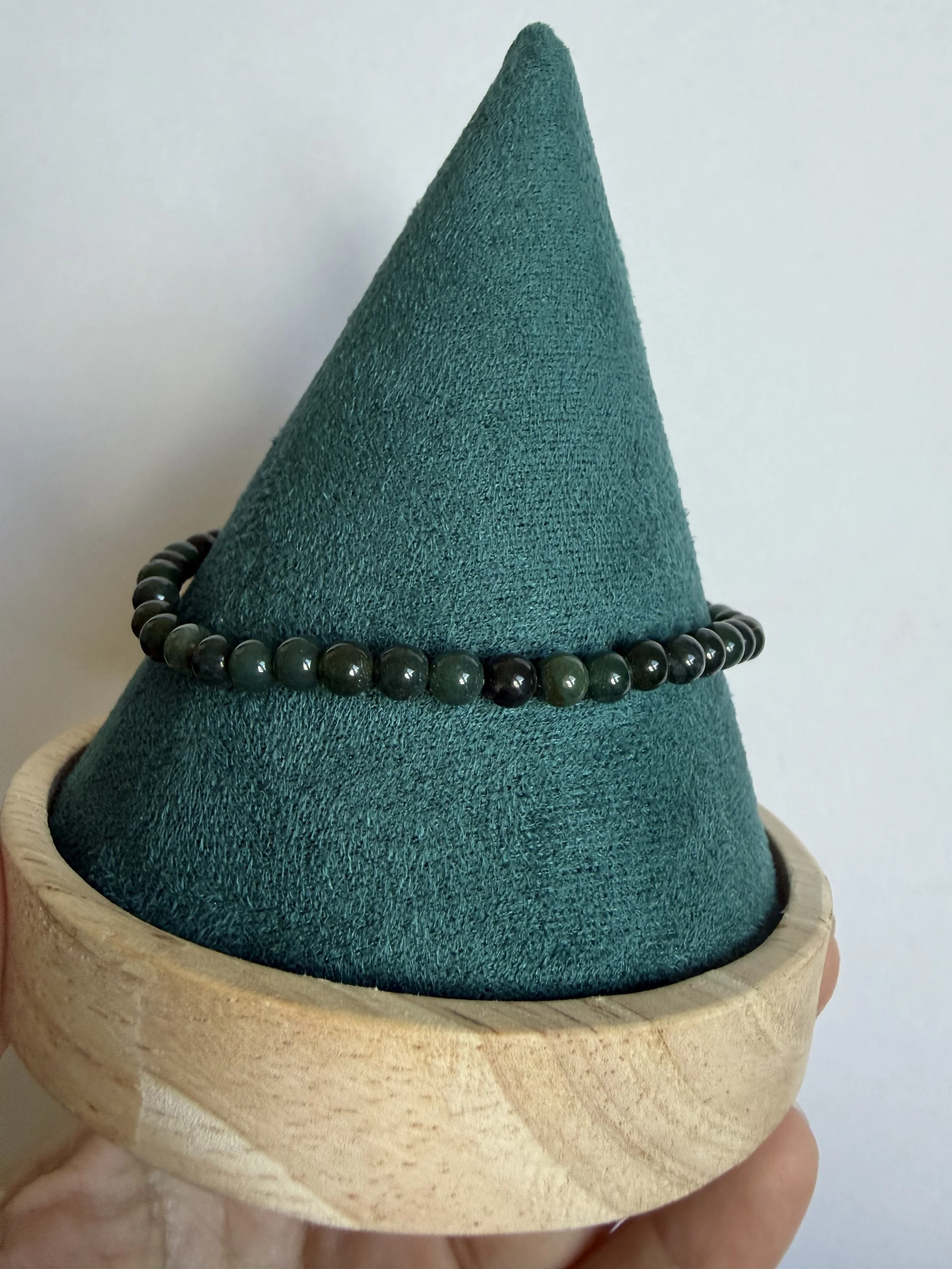 Moss Agate - 3mm Bracelet