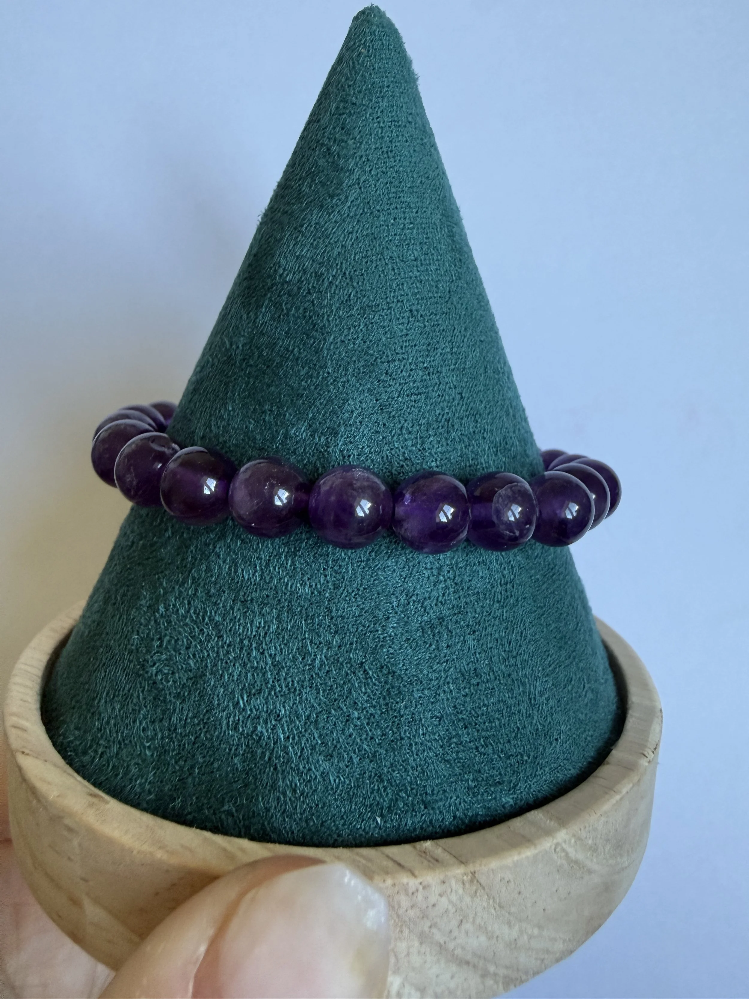 Dark Purple Amethyst - 8mm Bracelet