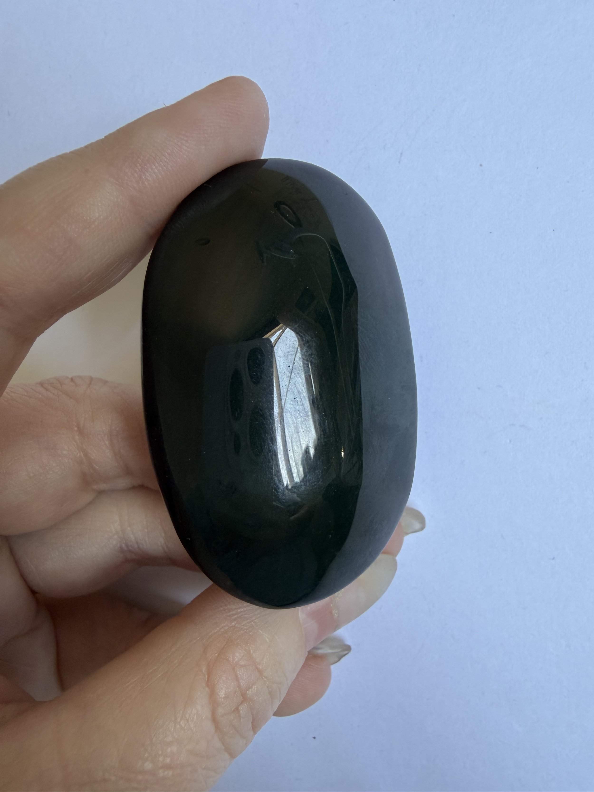 Rainbow Obsidian Palmstone Green flash