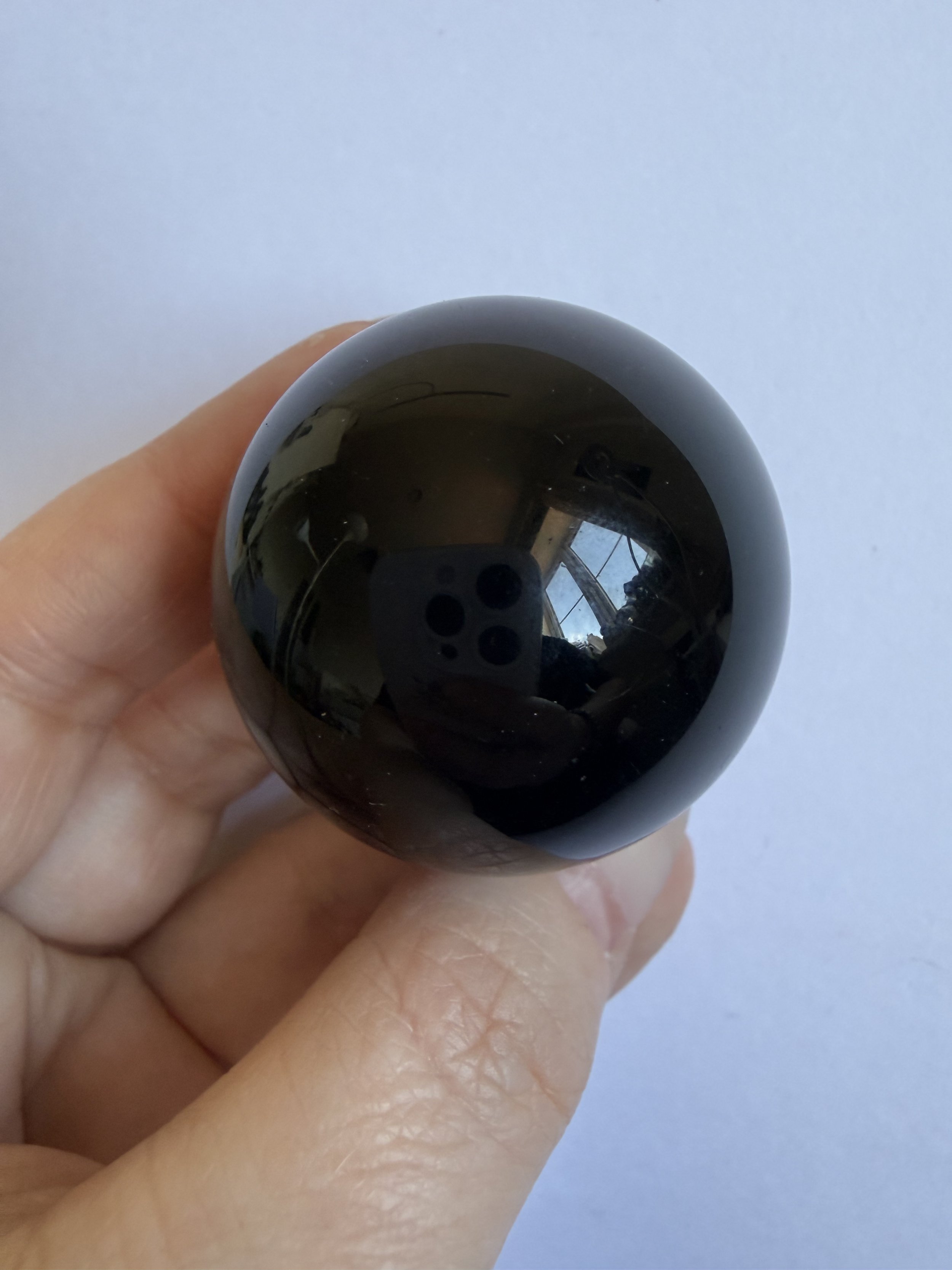 Rainbow Obsidian Sphere - Purple Sheen