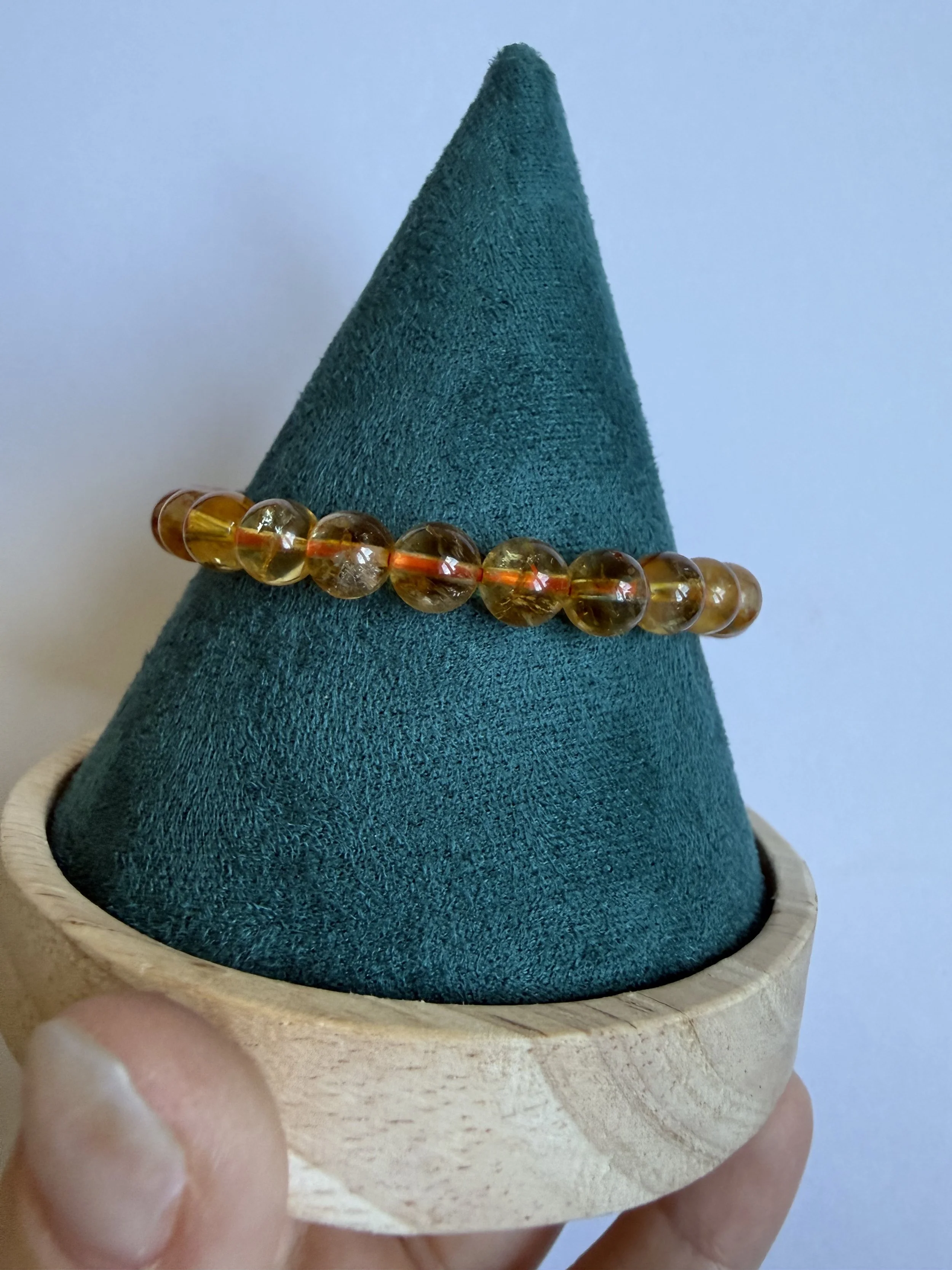 Citrine (Heat Treated Amethyst) - 6mm Bracelet