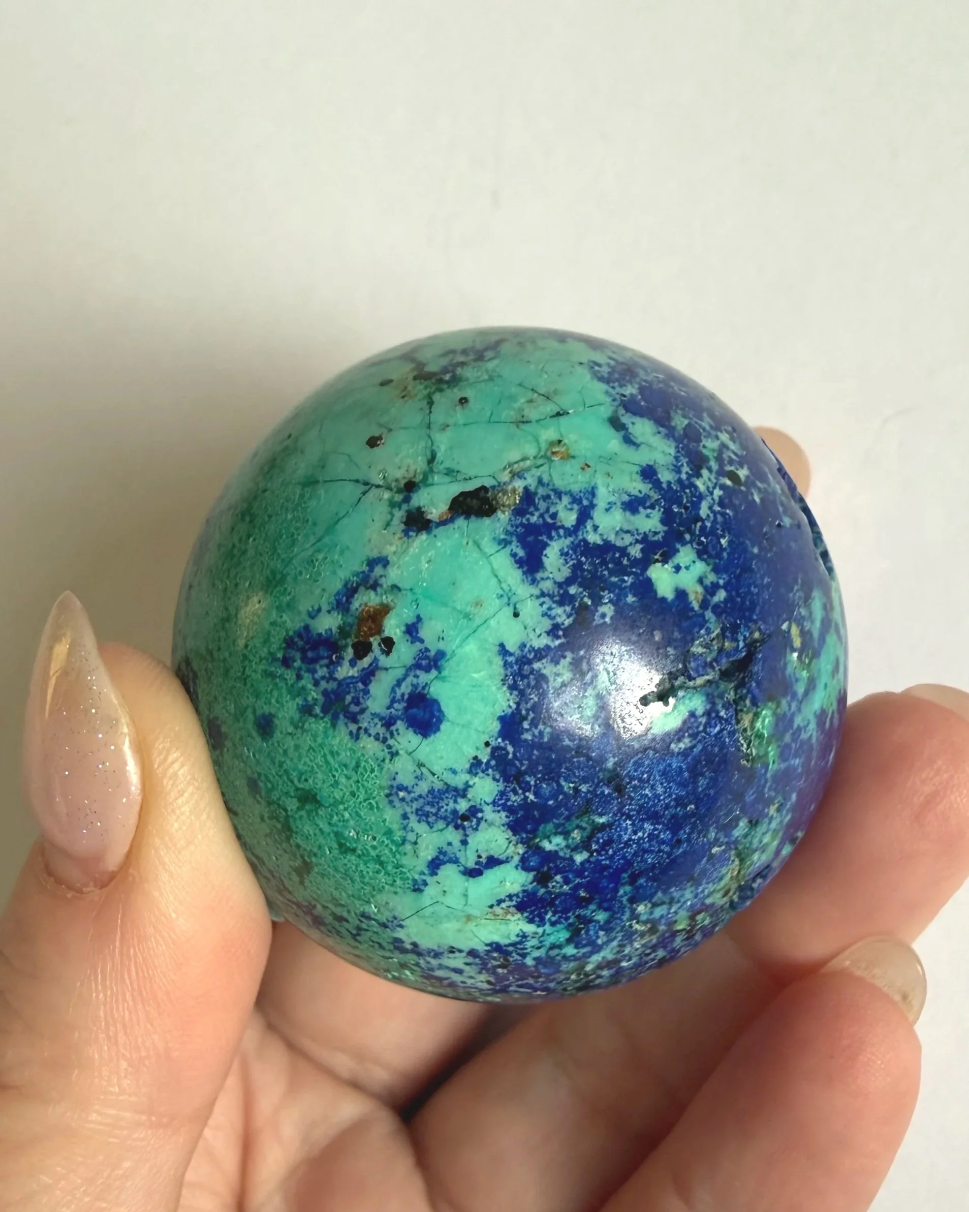Azurite x Malacholla Sphere