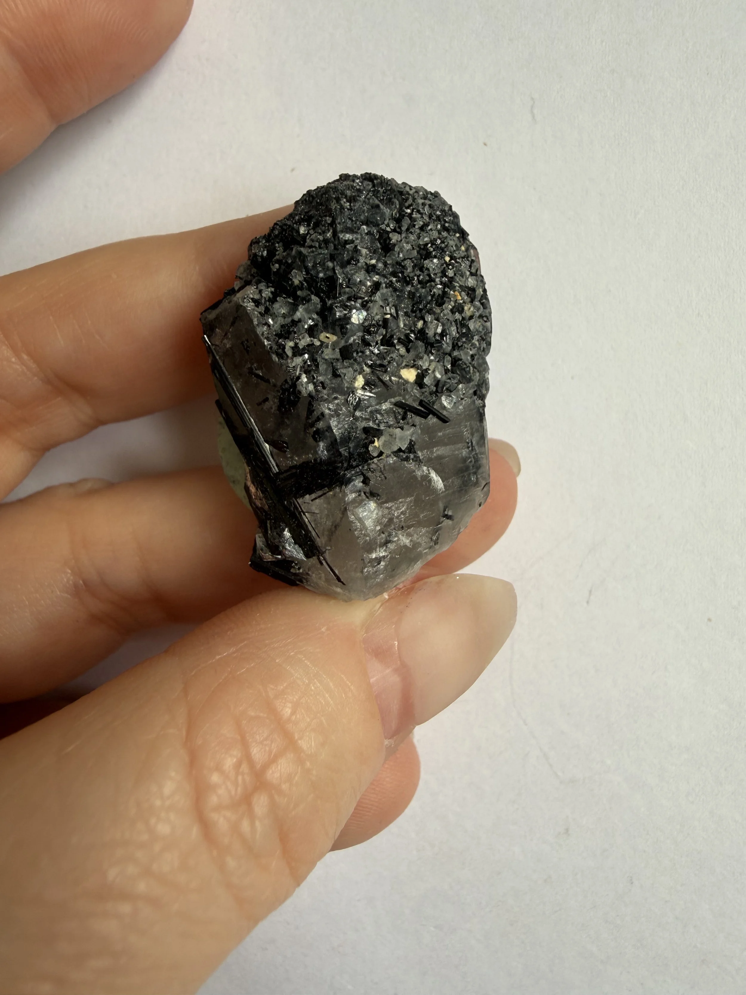 Tourmaline in Quartz with Crystallisation Specimen