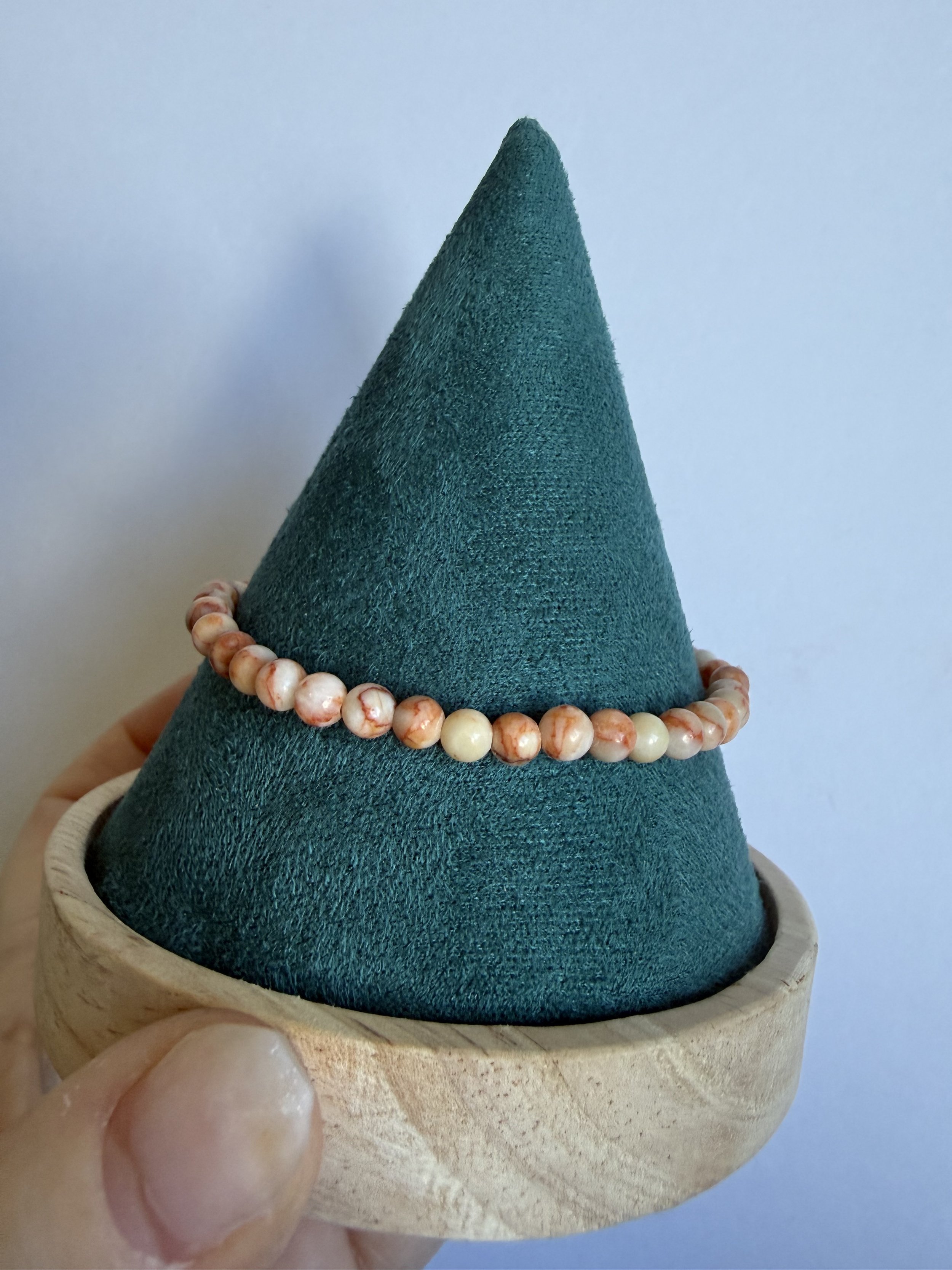Red Vein Jasper 4mm Bracelet