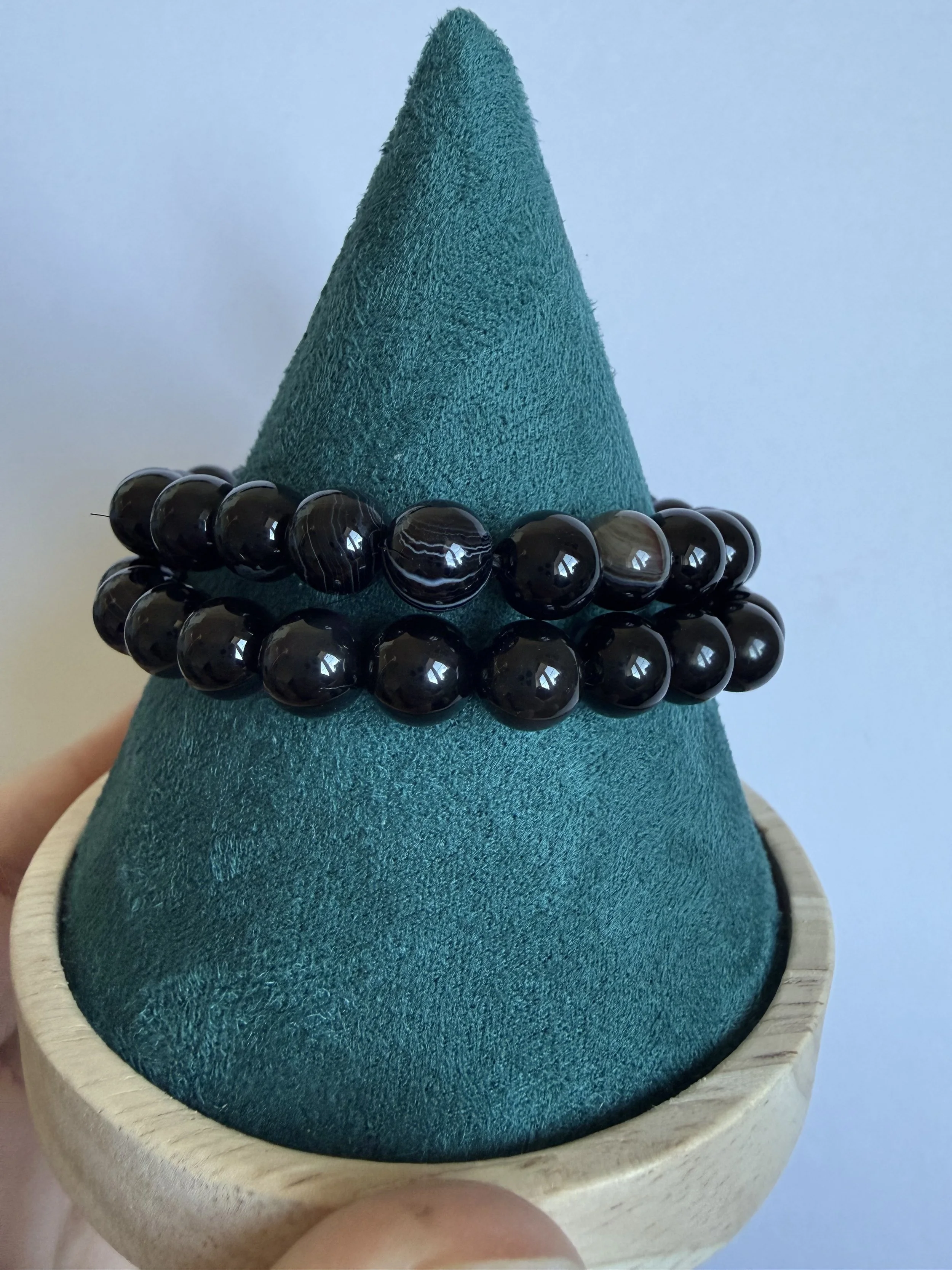 Black Agate - 8mm Bracelet