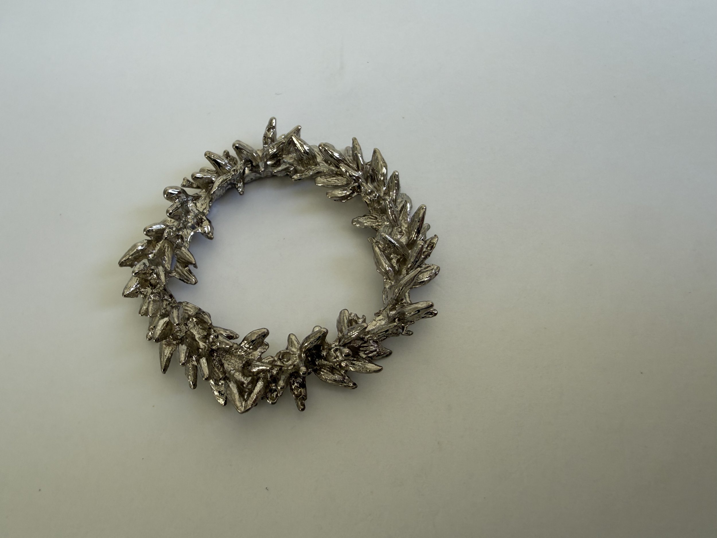 Silver Wreath Sphere Stands