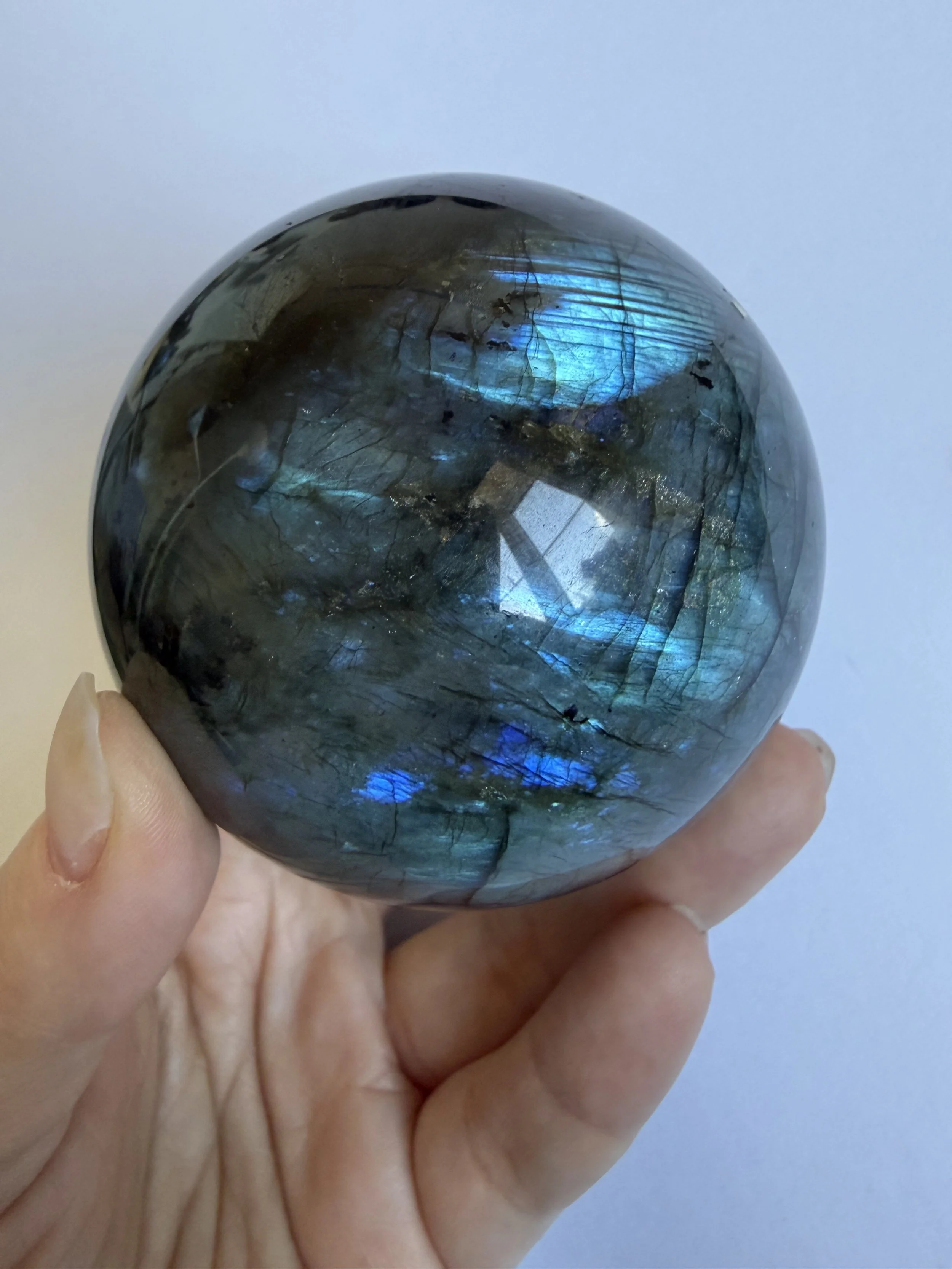 Labradorite Sphere (C) -  Blue Flash
