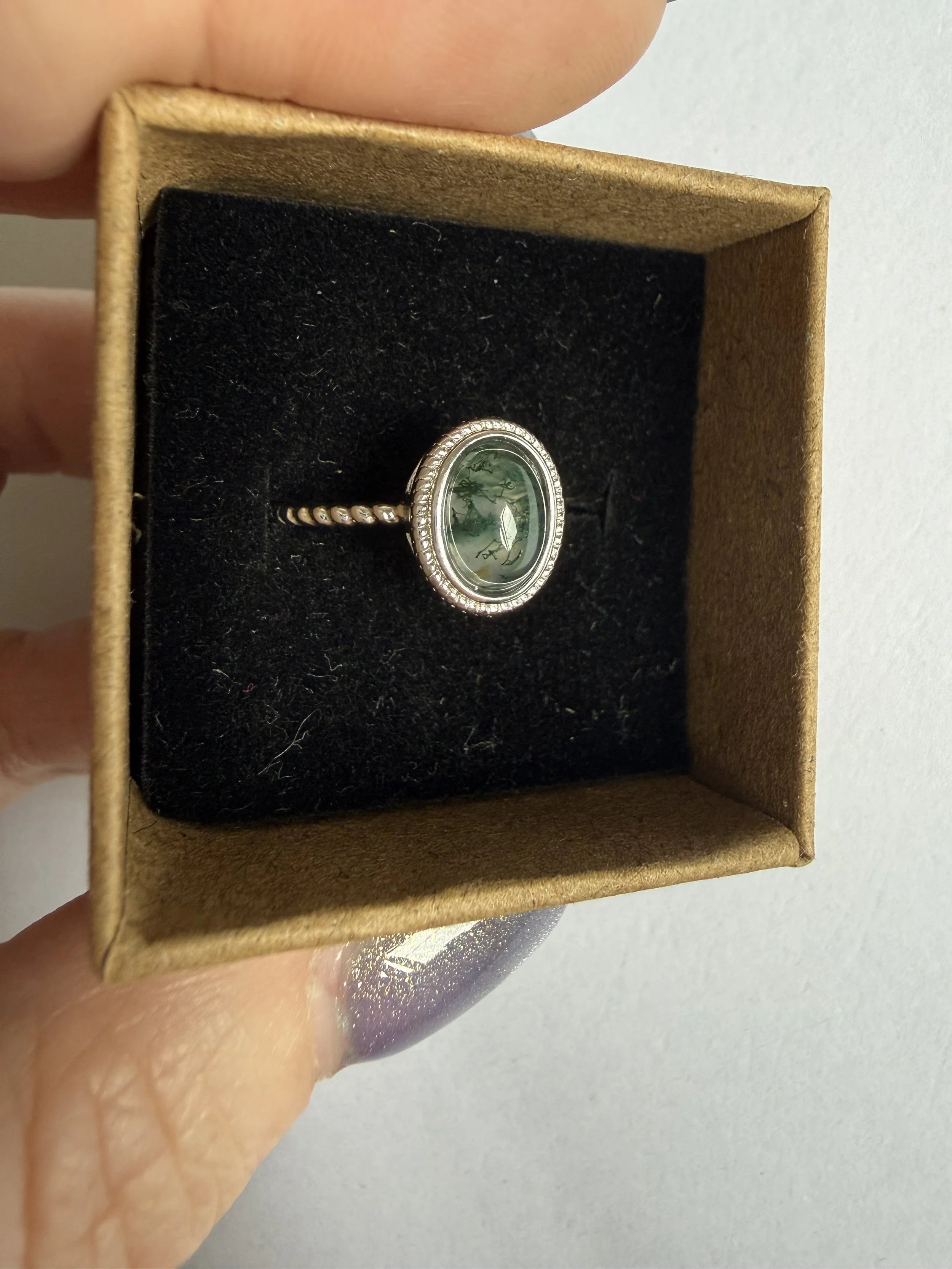 Green Ruitle In Quartz S925 Stirling Silver Adjustable Ring