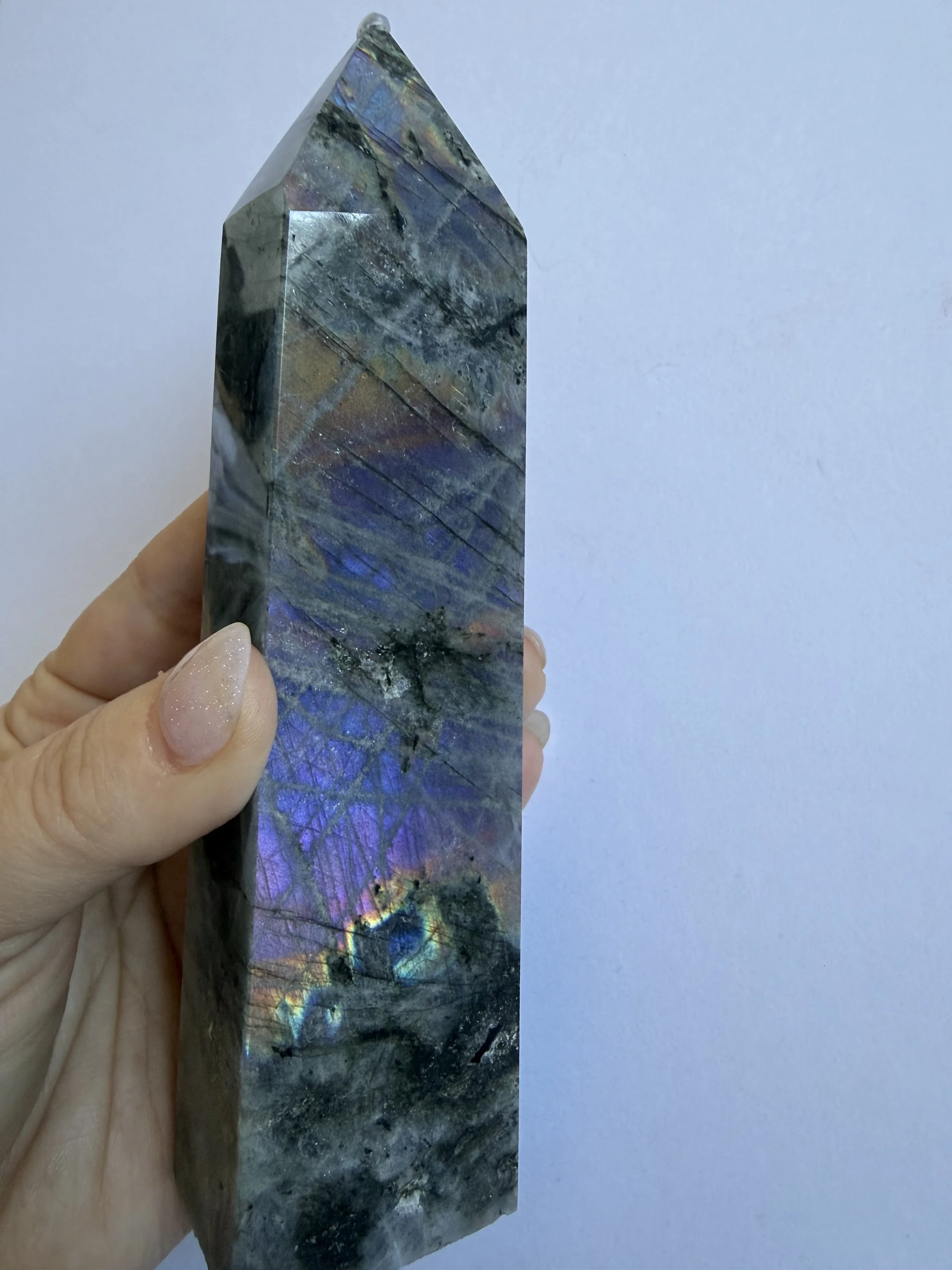 Labradorite Tower (D) - Purple/Oil Spill Flash