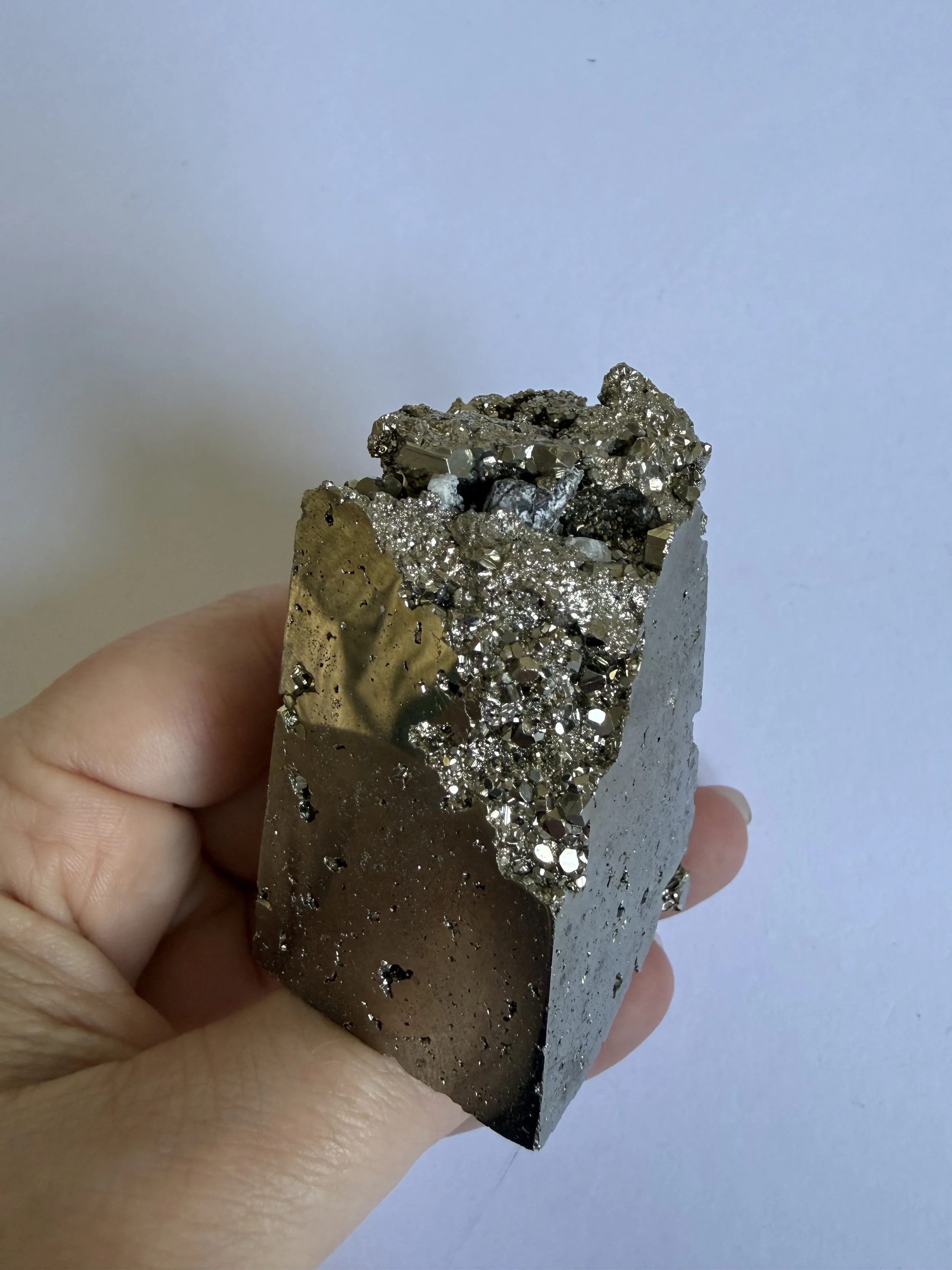 Pyrite with Calcite