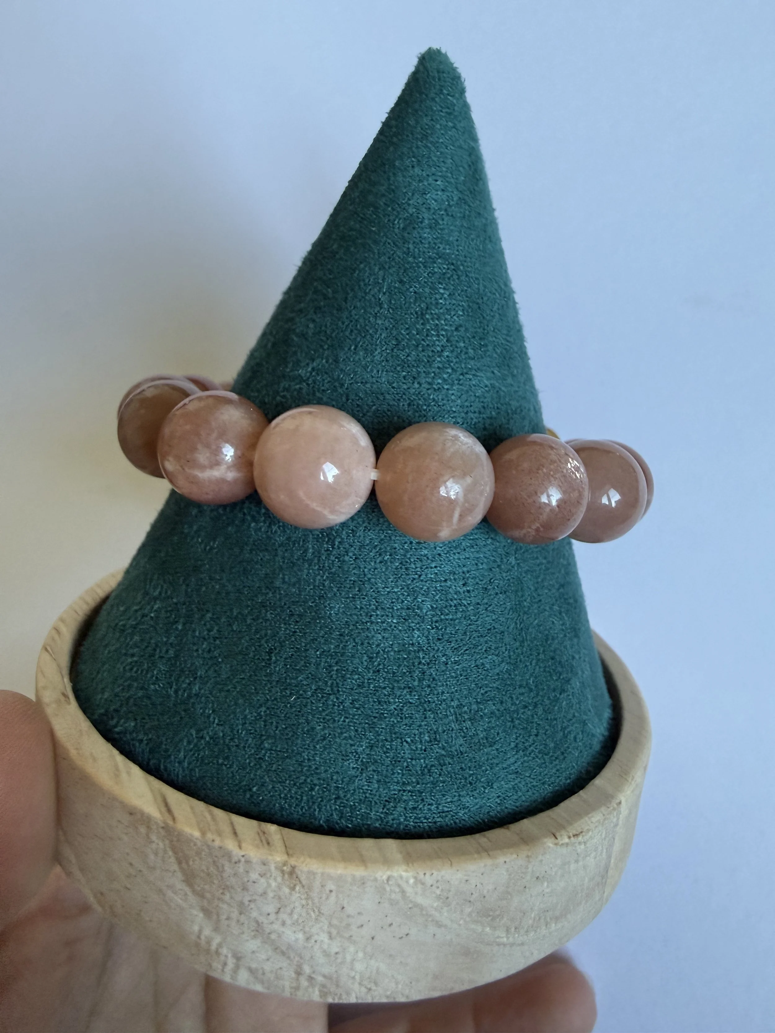 Peach Moonstone - 12mm Bracelet