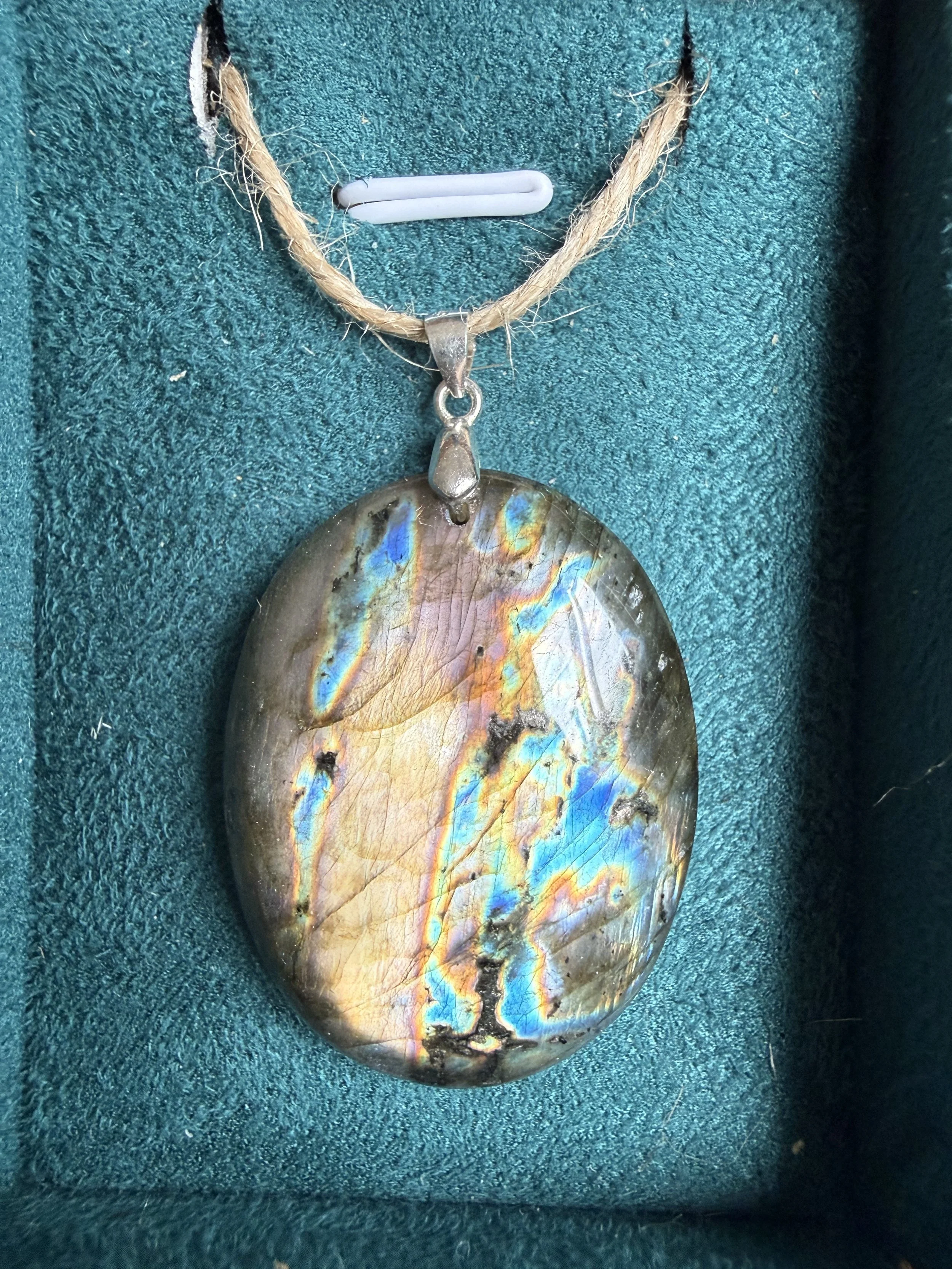 Specularite Pendant (Multi Flash) – S925 Silver Bail