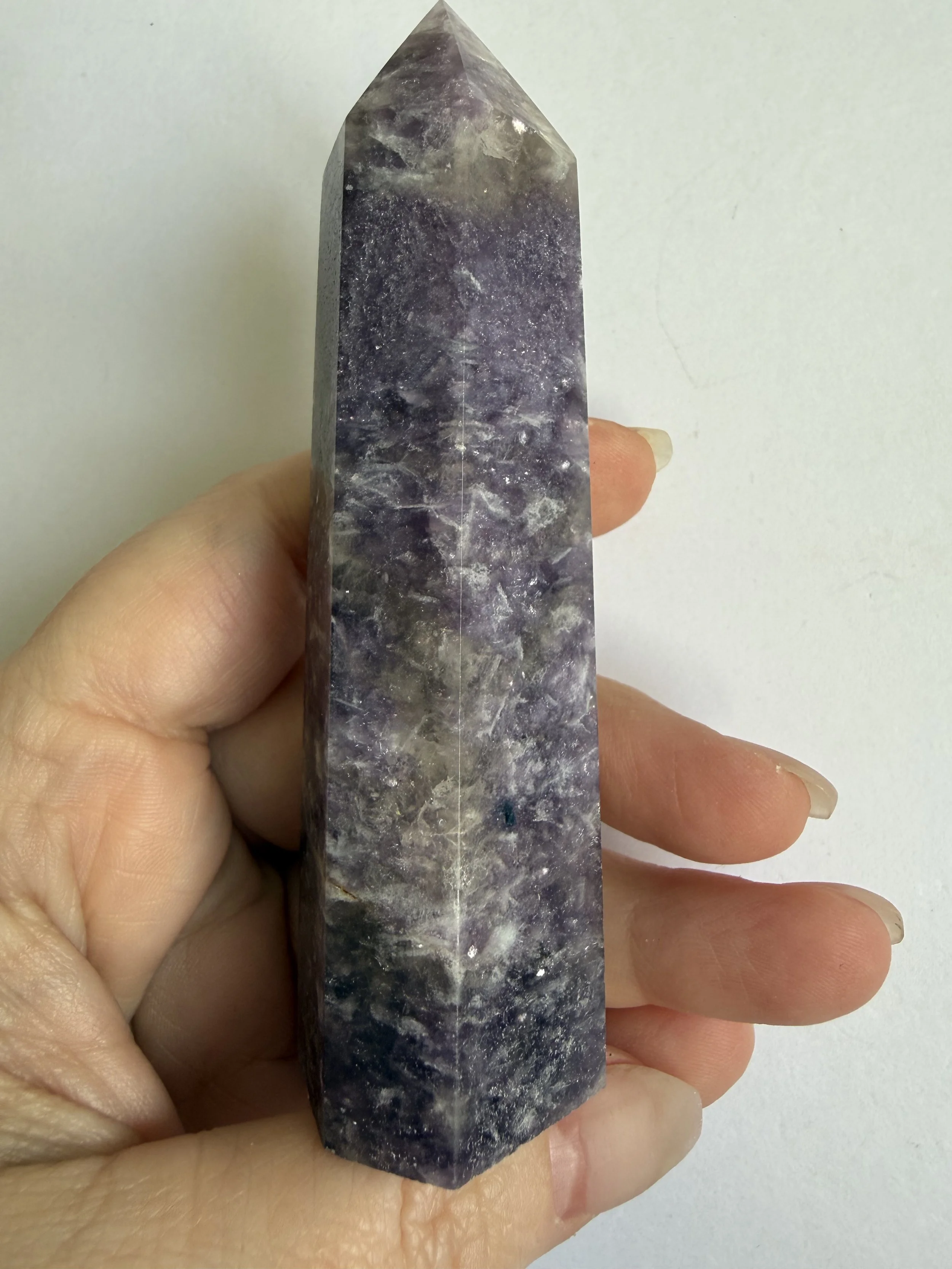 Lepidolite x Smoky Quartz Tower