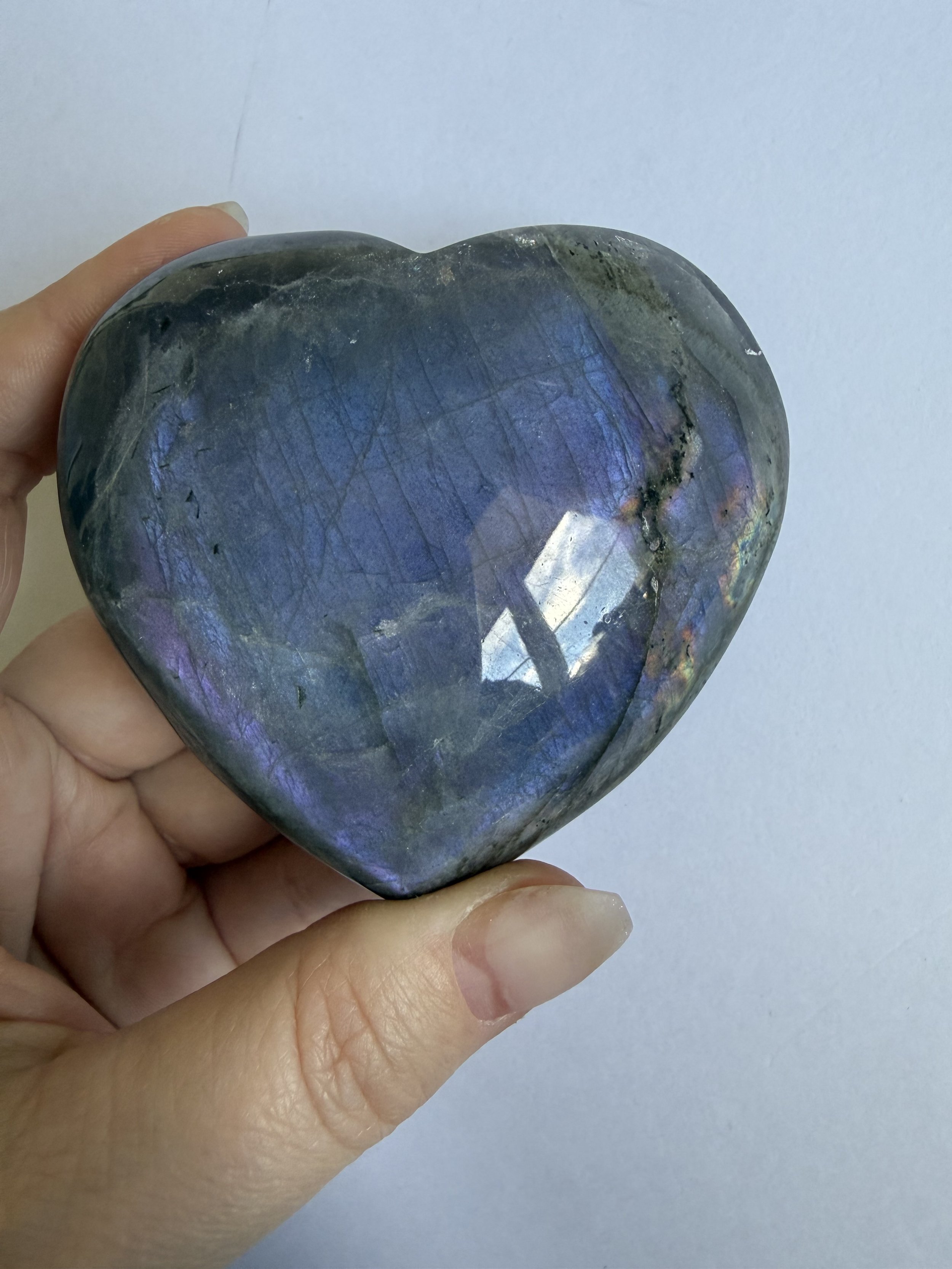 Labradorite Heart A Purple Flash