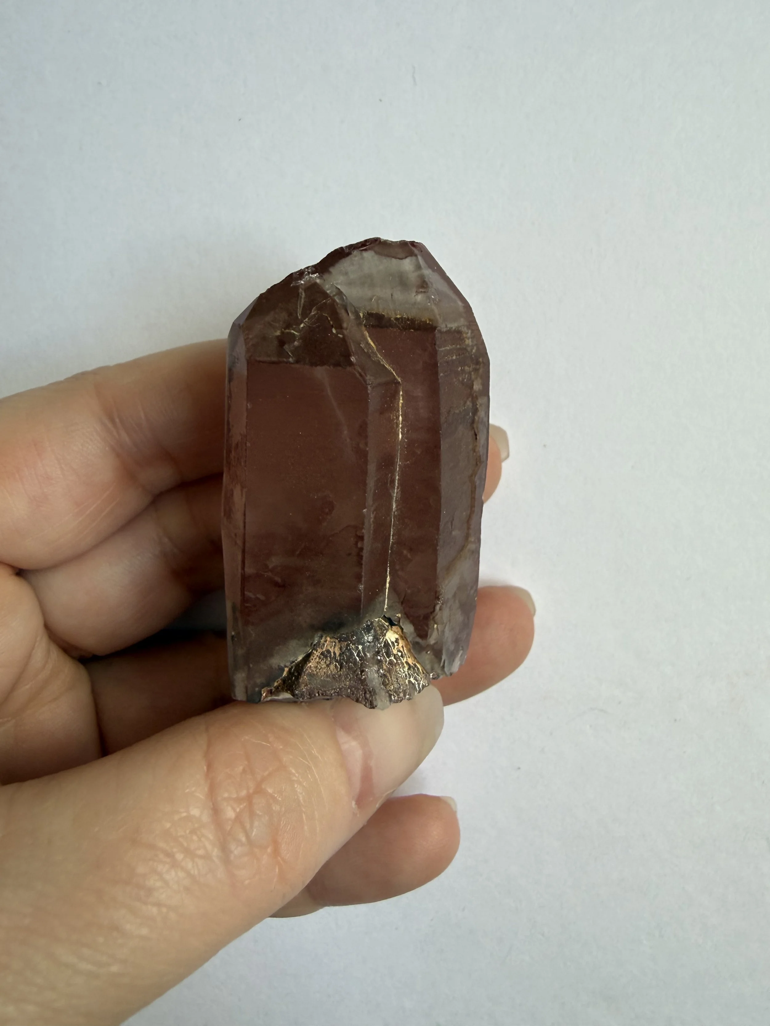 Red Quartz Twin Point (Hematite Inclusion) Specimen